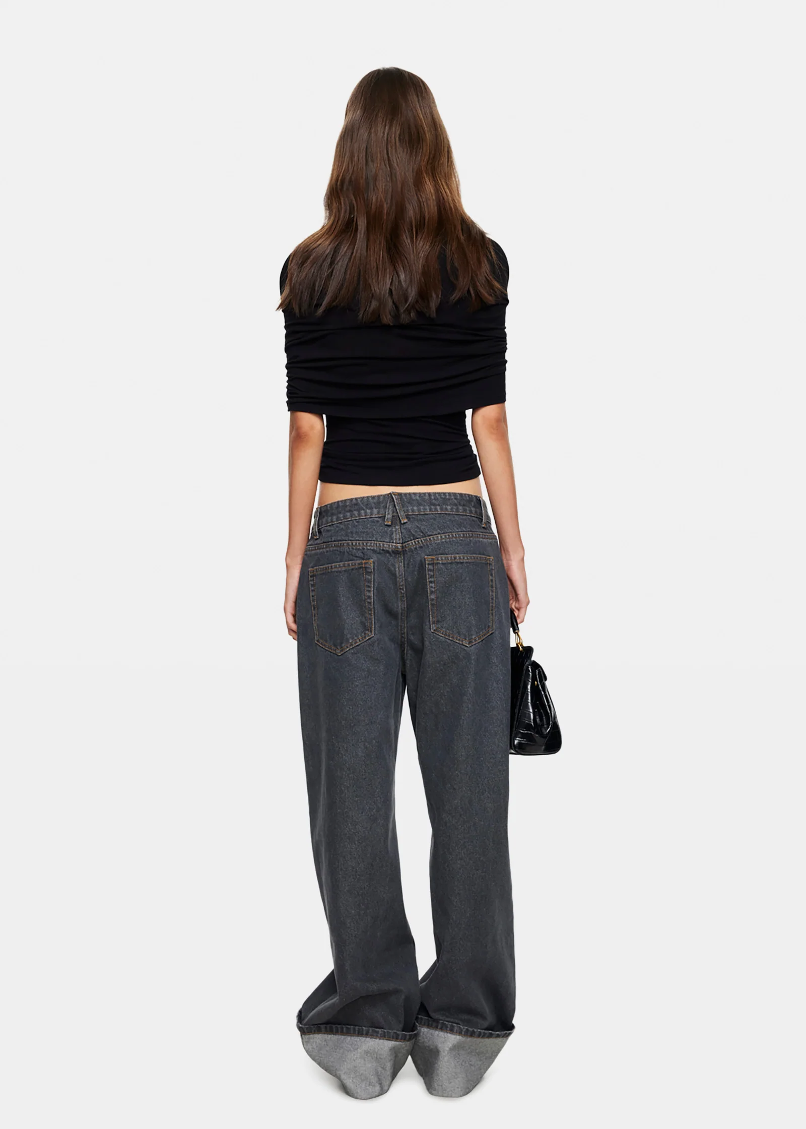 Top Model Cuffed Denim Jeans - Image 2