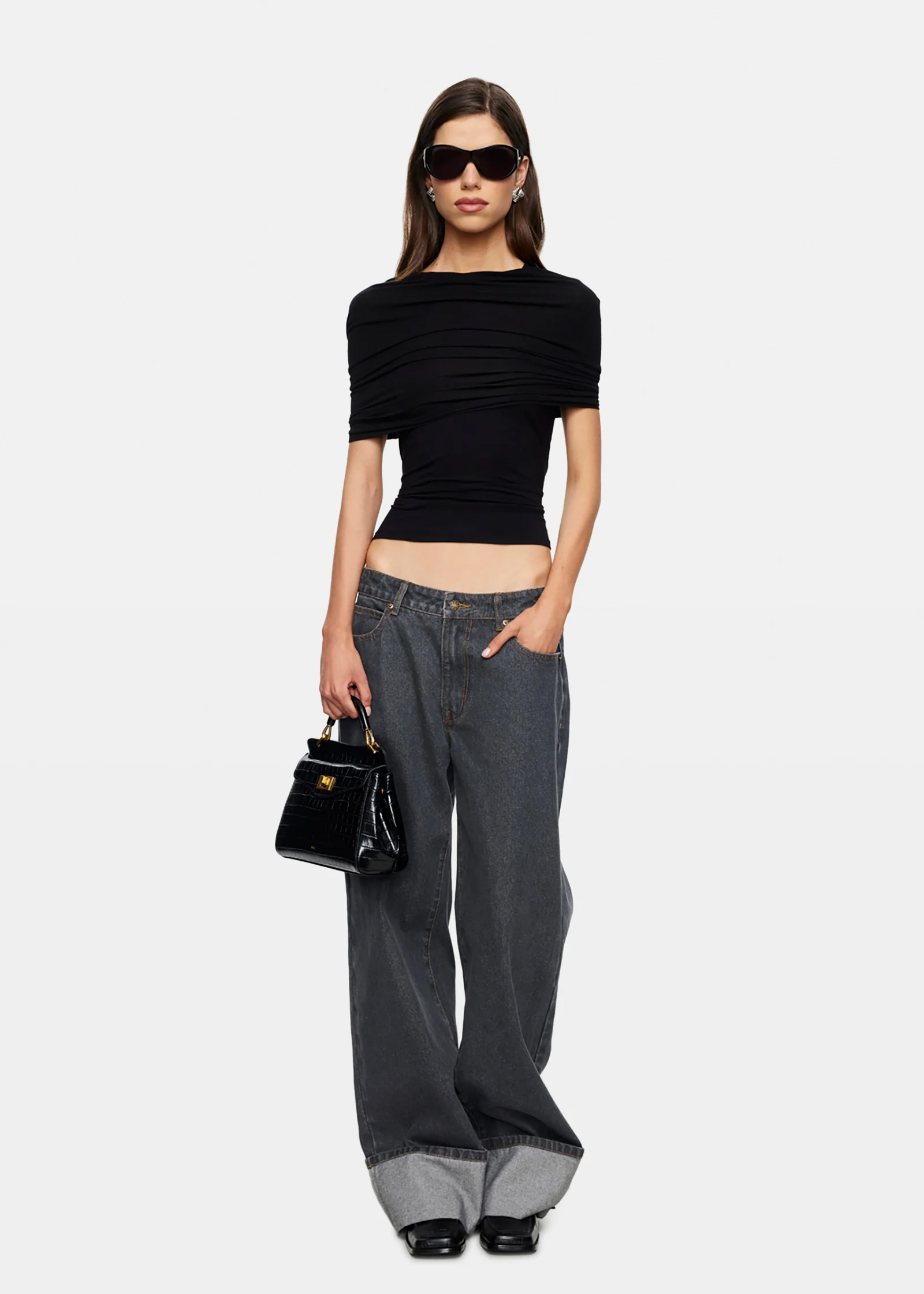 Top Model Cuffed Denim Jeans - Image 4