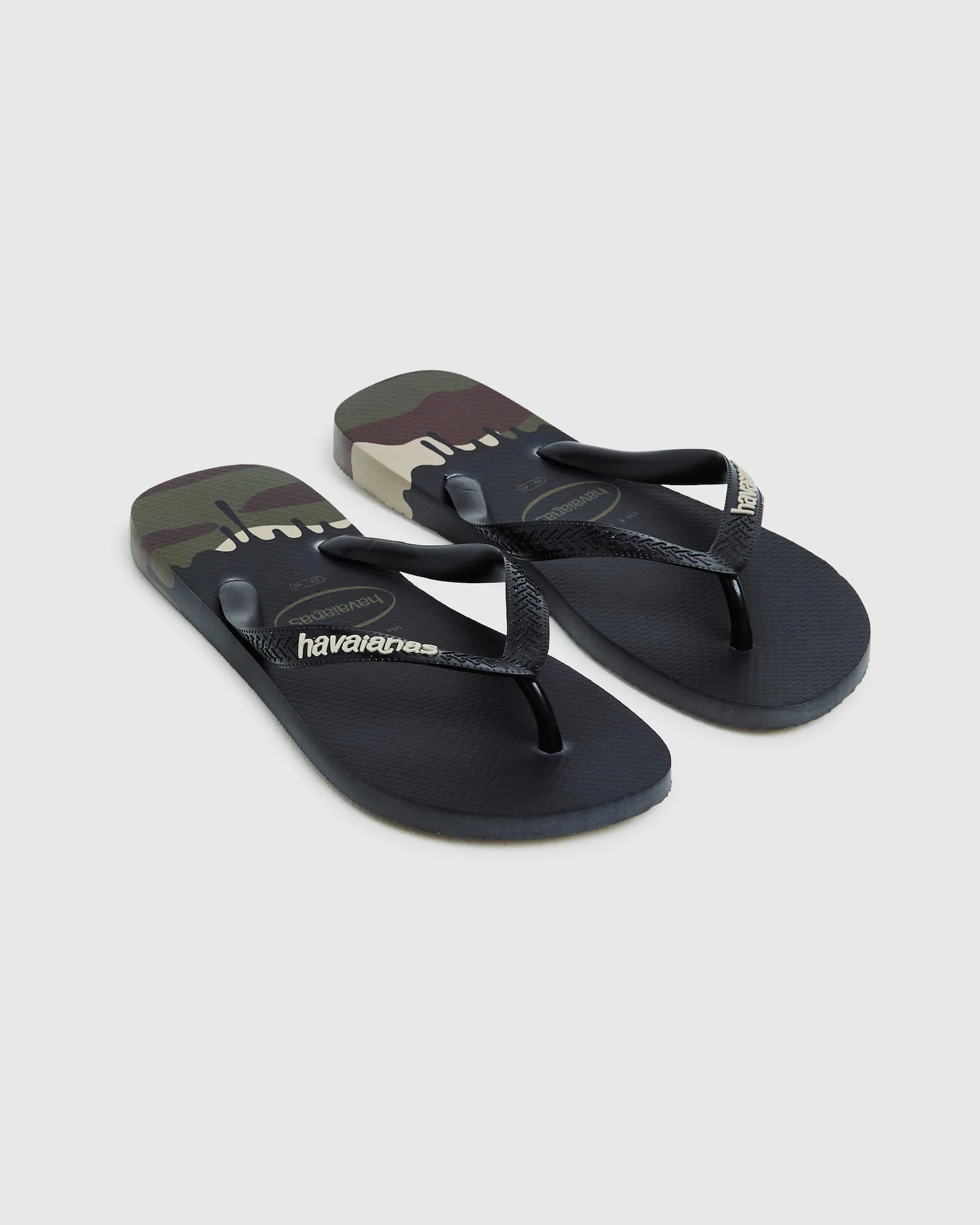 Top Print Ink Thongs Sand Grey - Image 3