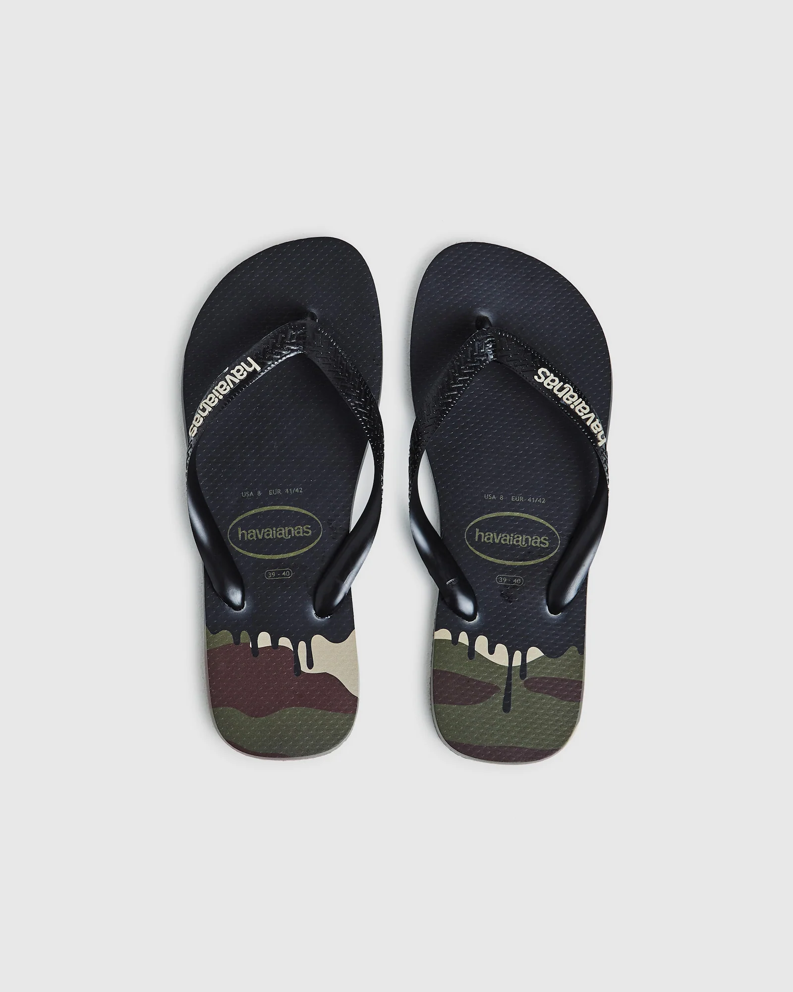 Top Print Ink Thongs Sand Grey - Image 4