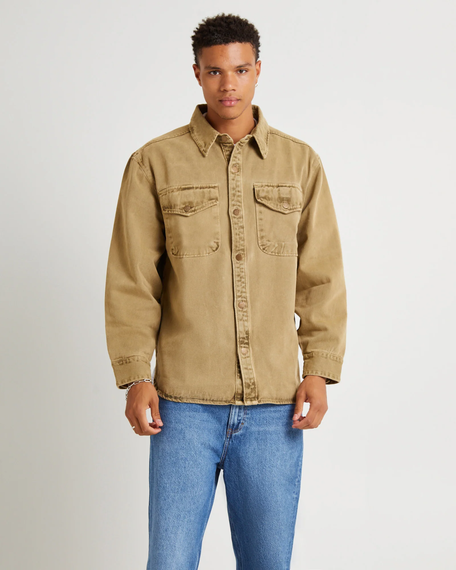 Trade Drill Shacket Sand