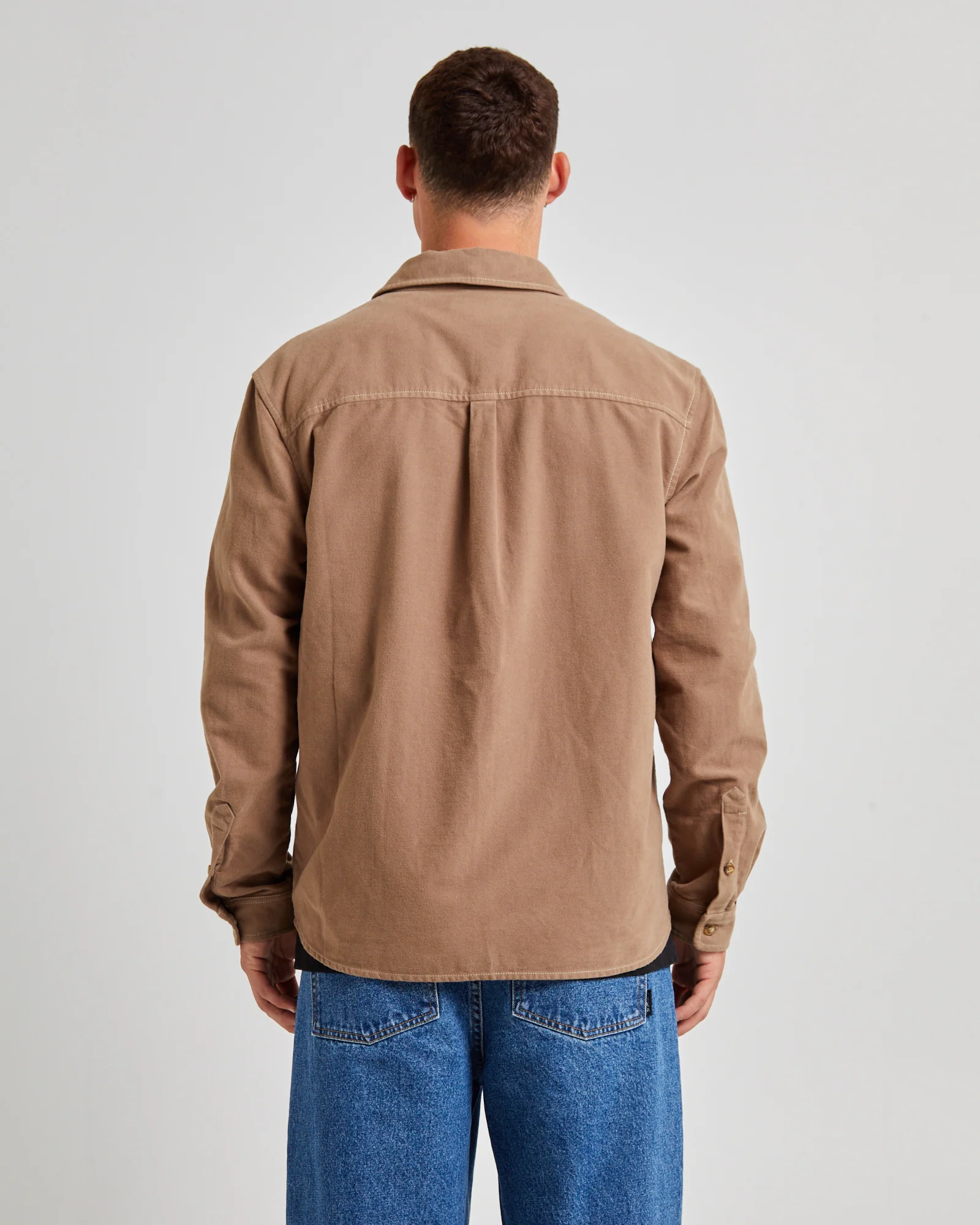Trade Long Sleeve Overshirt Felt Brown - Image 2