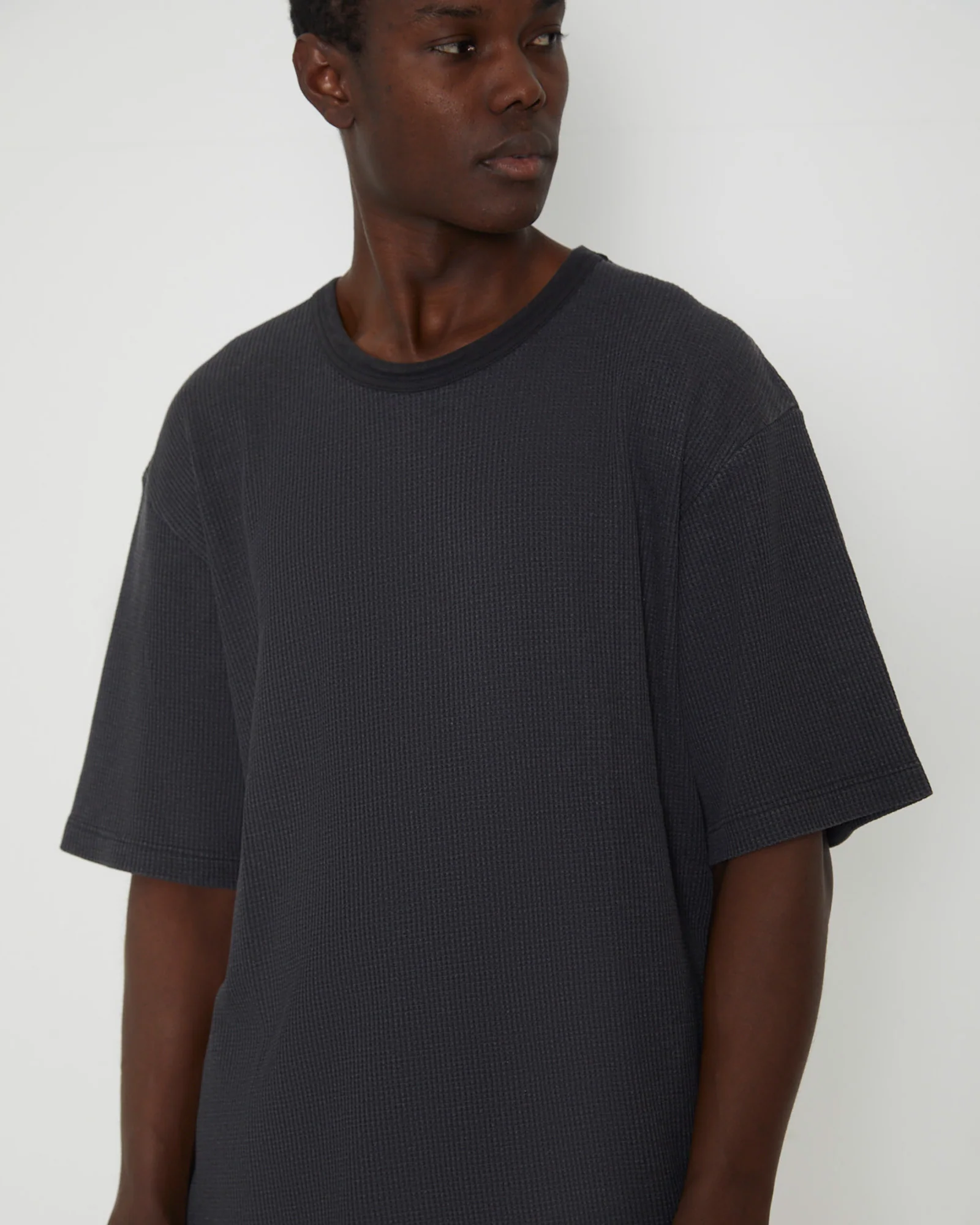 Trade Waffle Short Sleeve T-Shirt in Sulhur Black - Image 6