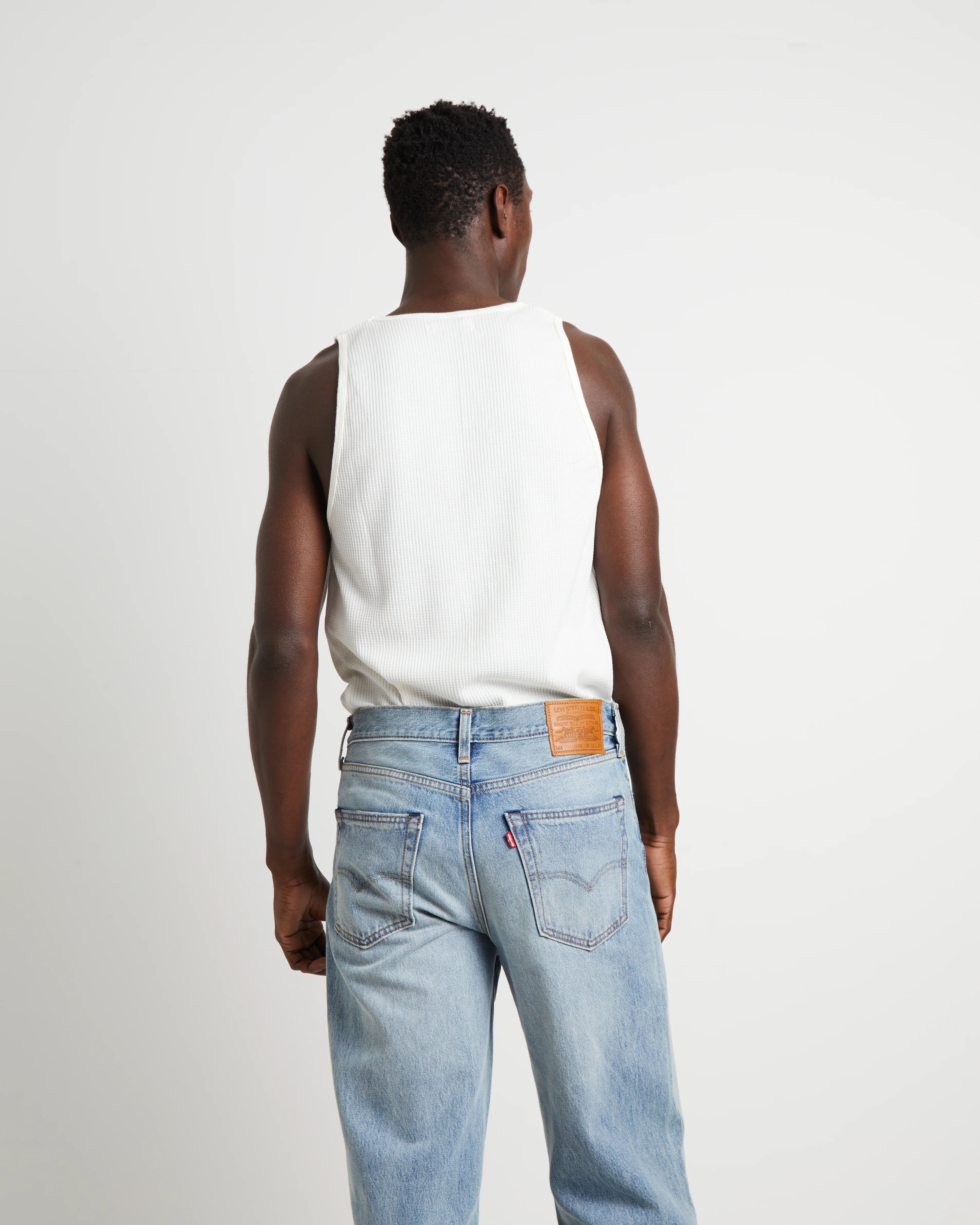 Trade Waffle Tank in Vintage White - Image 2