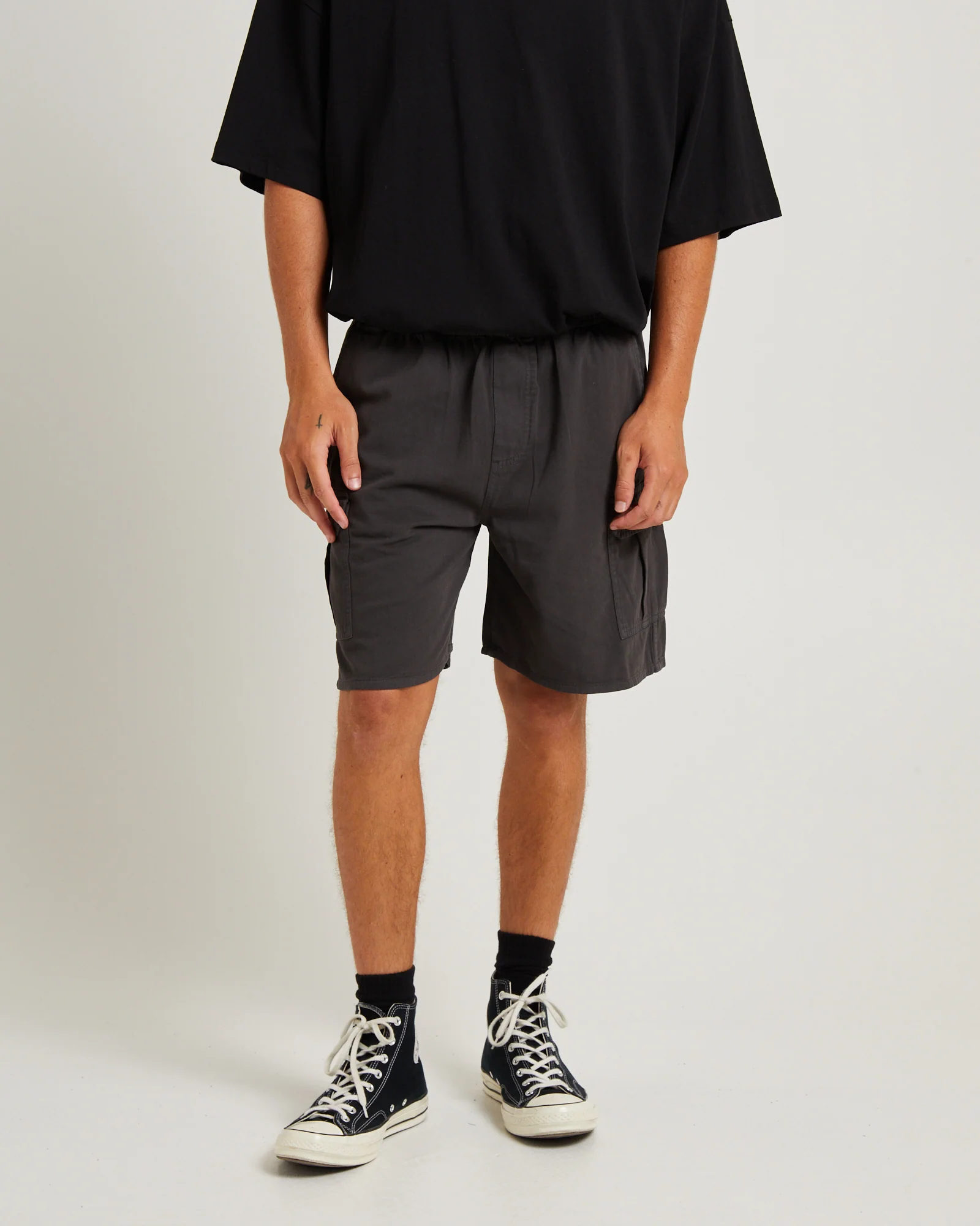 Tradie Cargo Shorts Black - Image 3