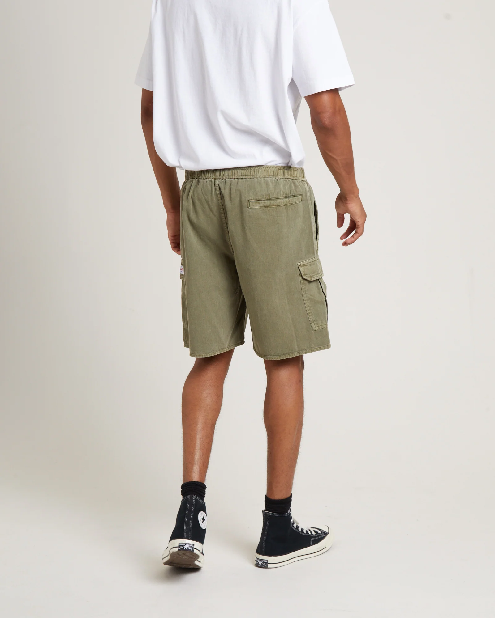 Rollas Cargo Shorts in Army - Image 3