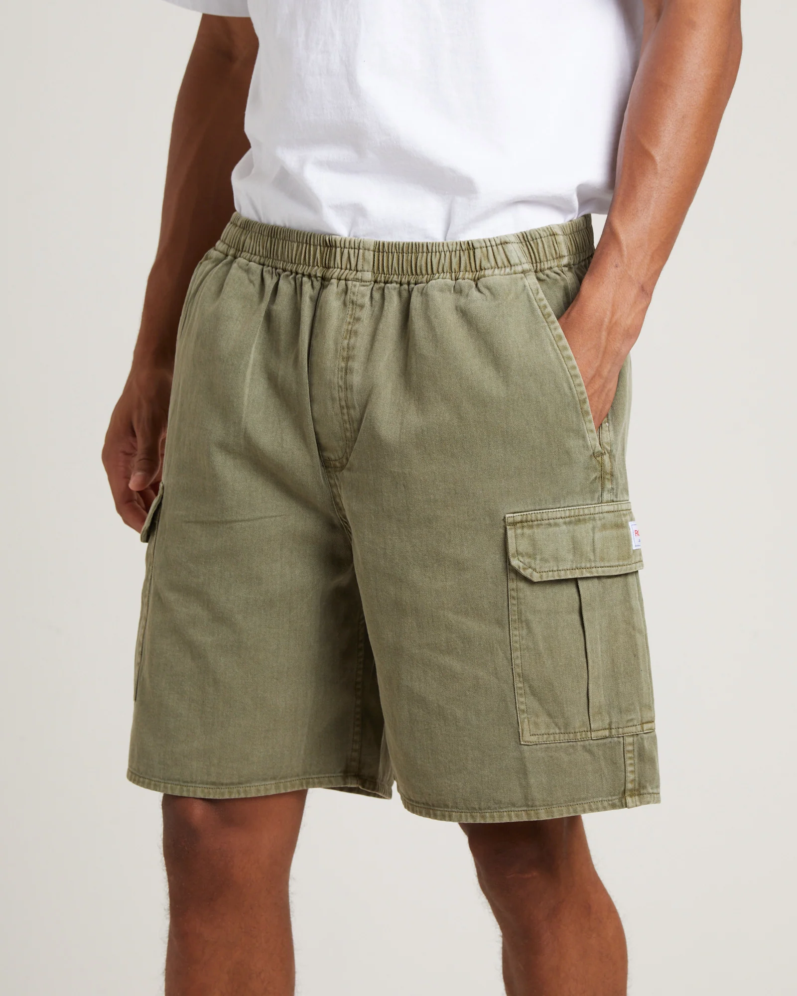 Rollas Cargo Shorts in Army - Image 6