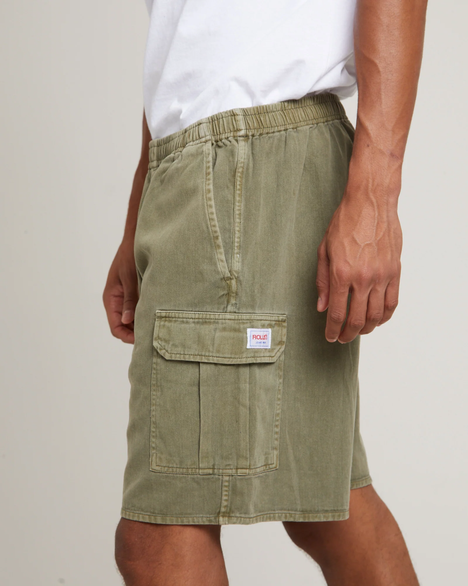 Rollas Cargo Shorts in Army - Image 7