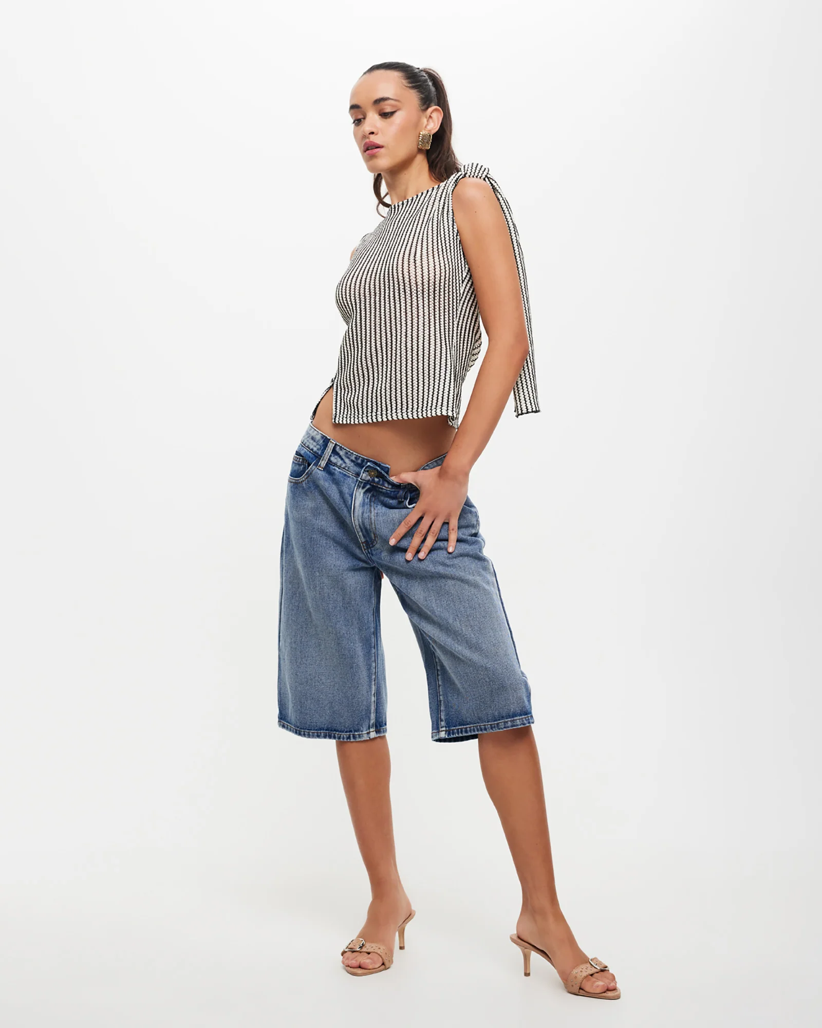 Tranquil Top in White Stripe - Image 6