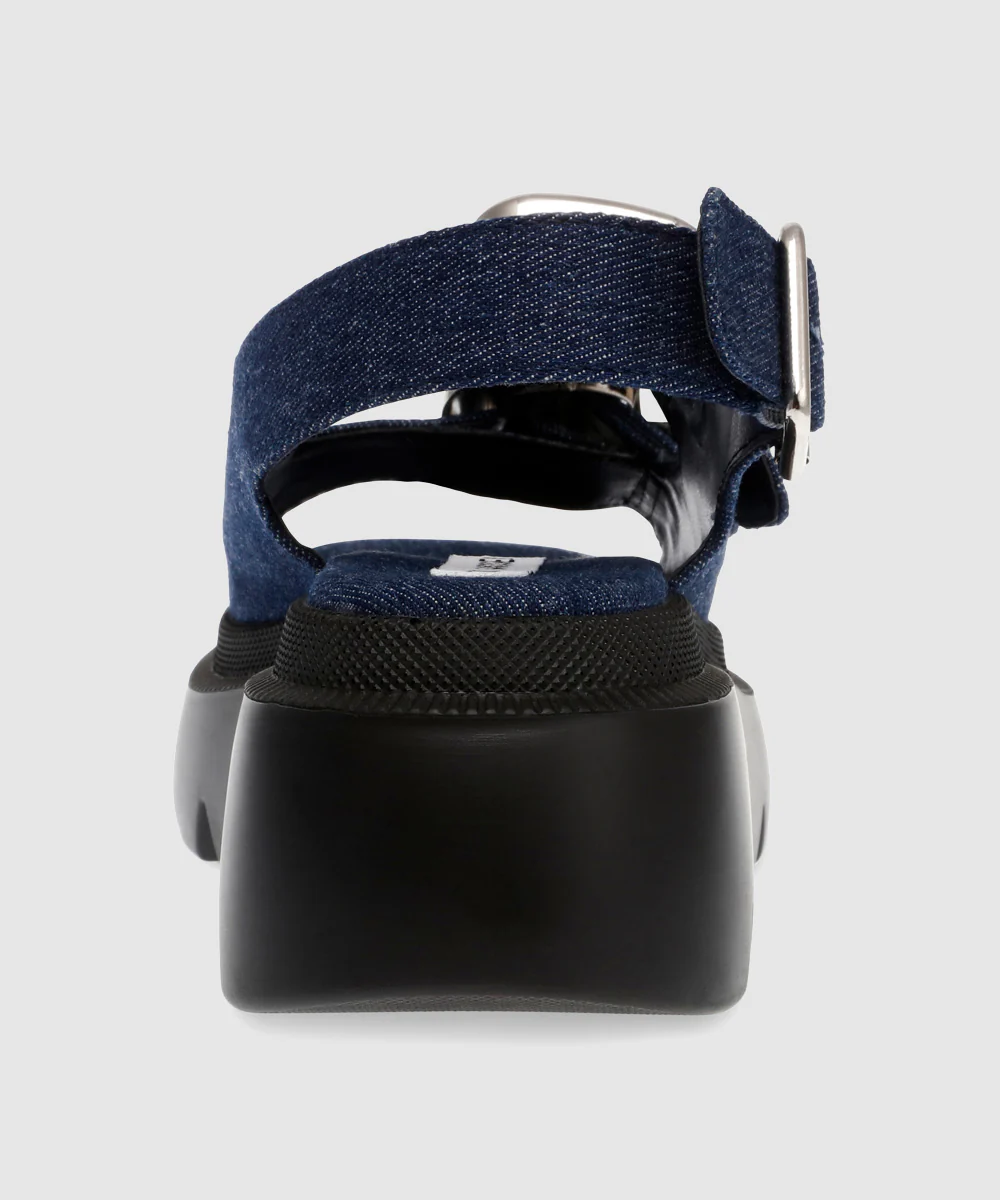 Transporter Sandals in Blue Denim - Image 4