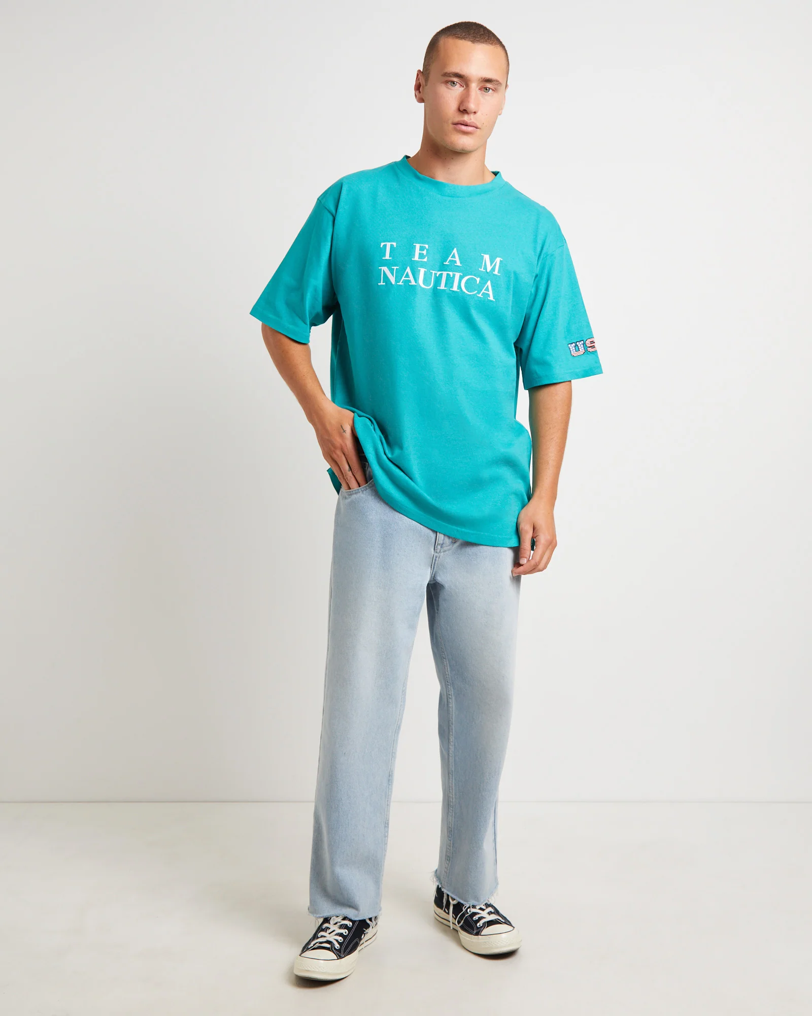 Trela Short Sleeve T-Shirt in Green - Image 3