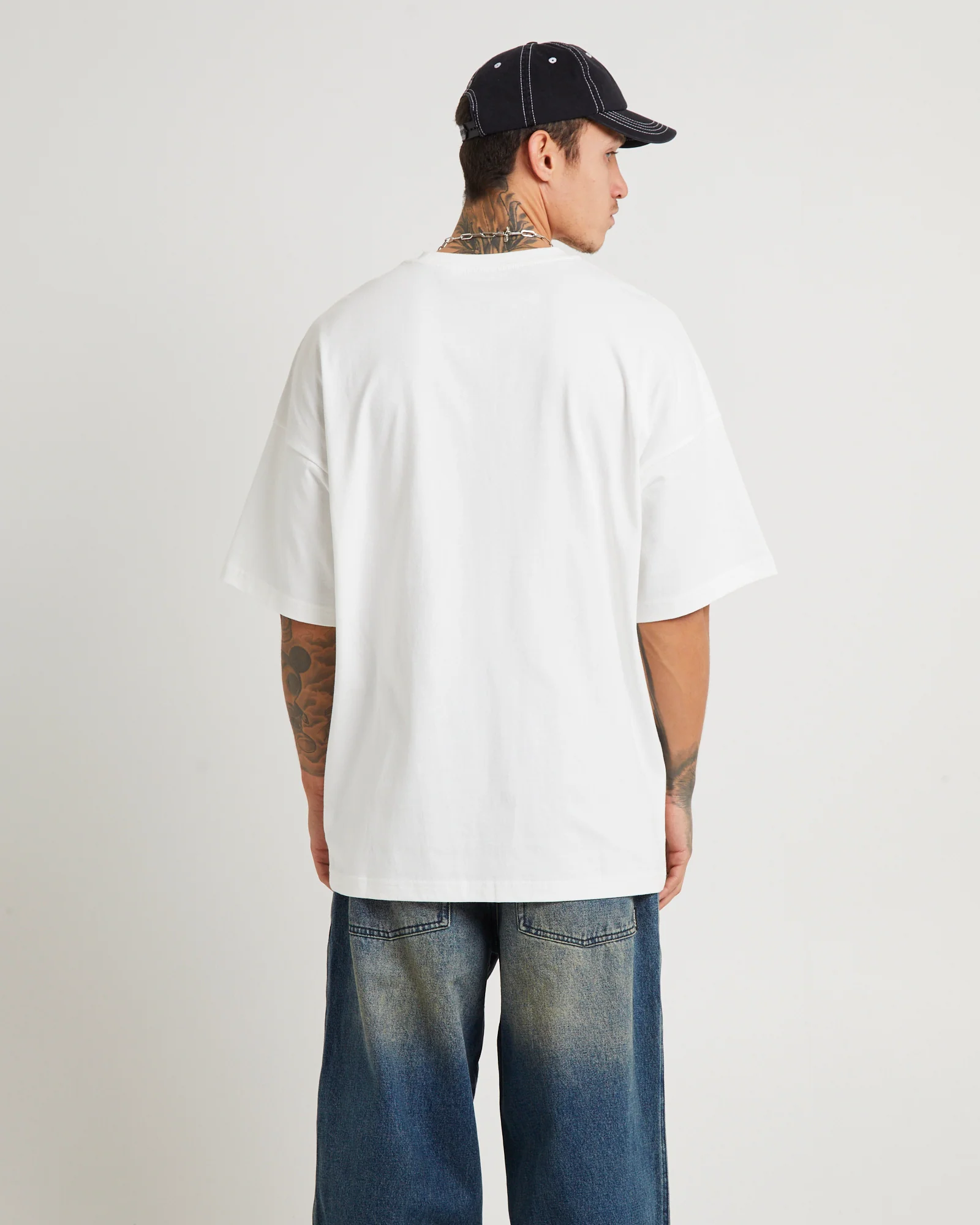 Trio Logo Suns Oversized T-Shirt in Vintage White - Image 2