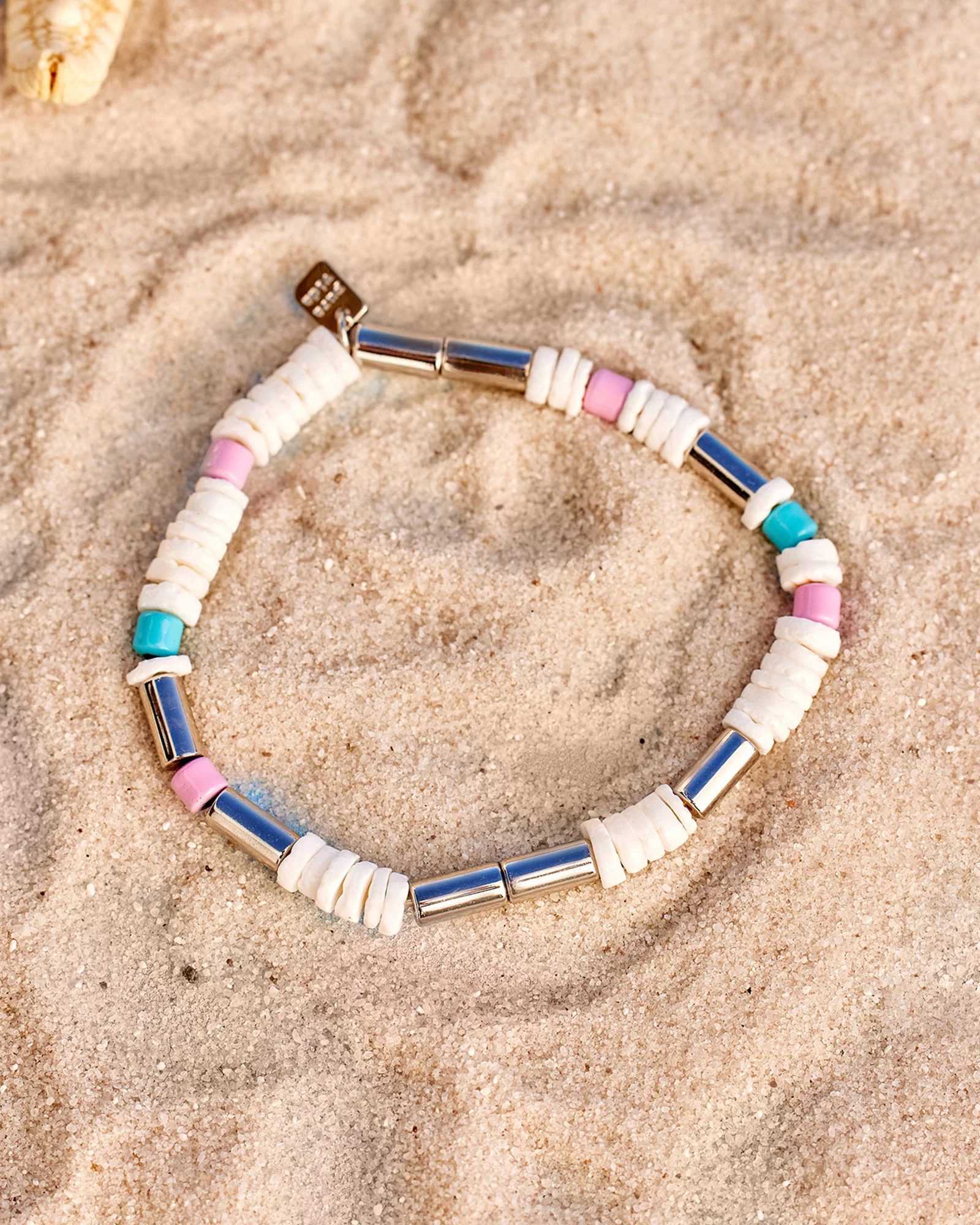 Tropical Breeze Stretch Silver Bracelet - Image 4