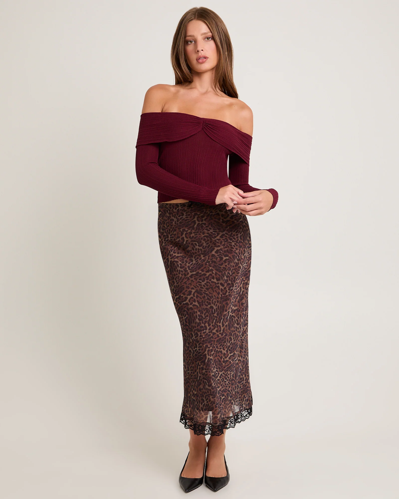 Tully Off Shoulder Knit Top - Image 3