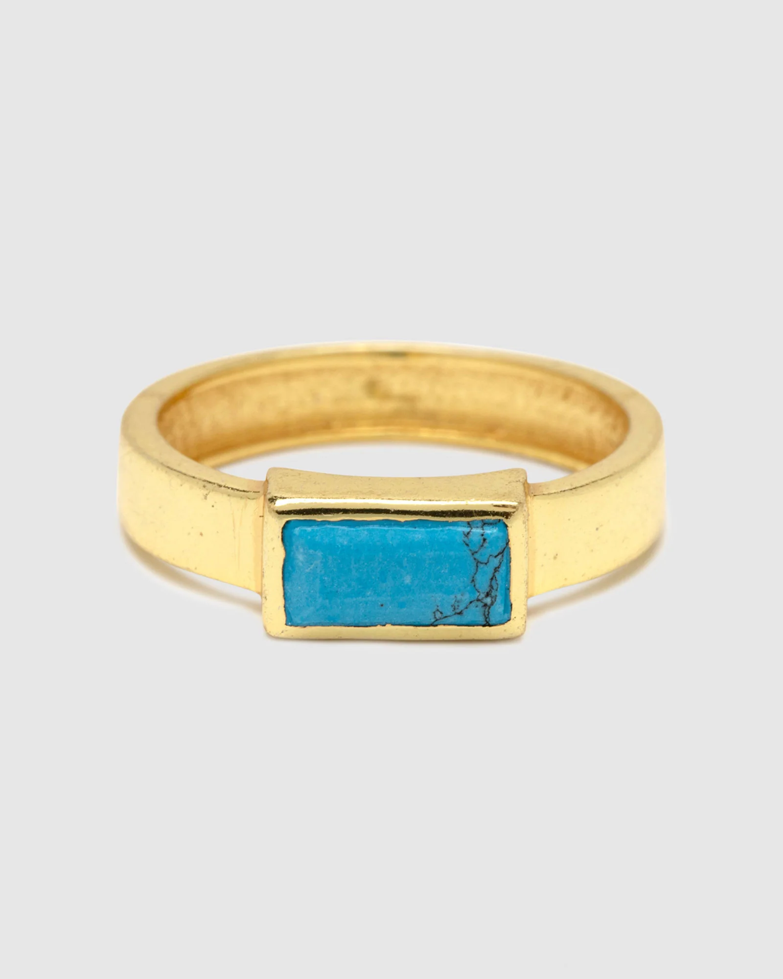 Tulum Turquoise Gold Ring - Image 2