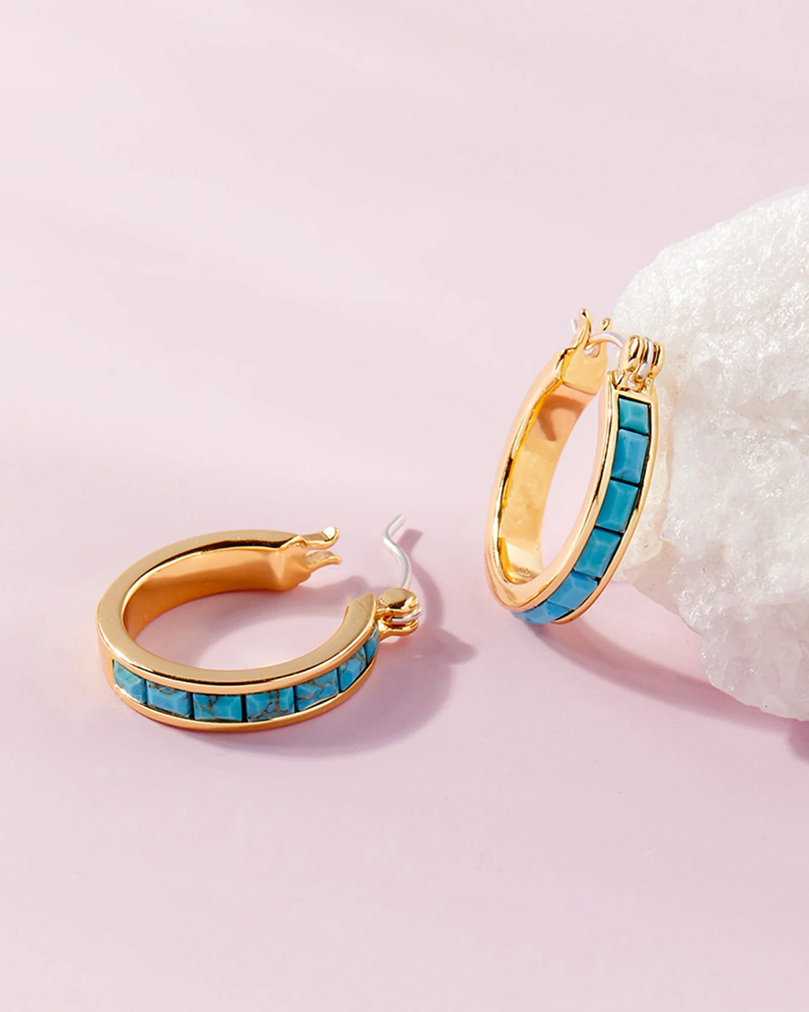Turquoise Tile Hoop