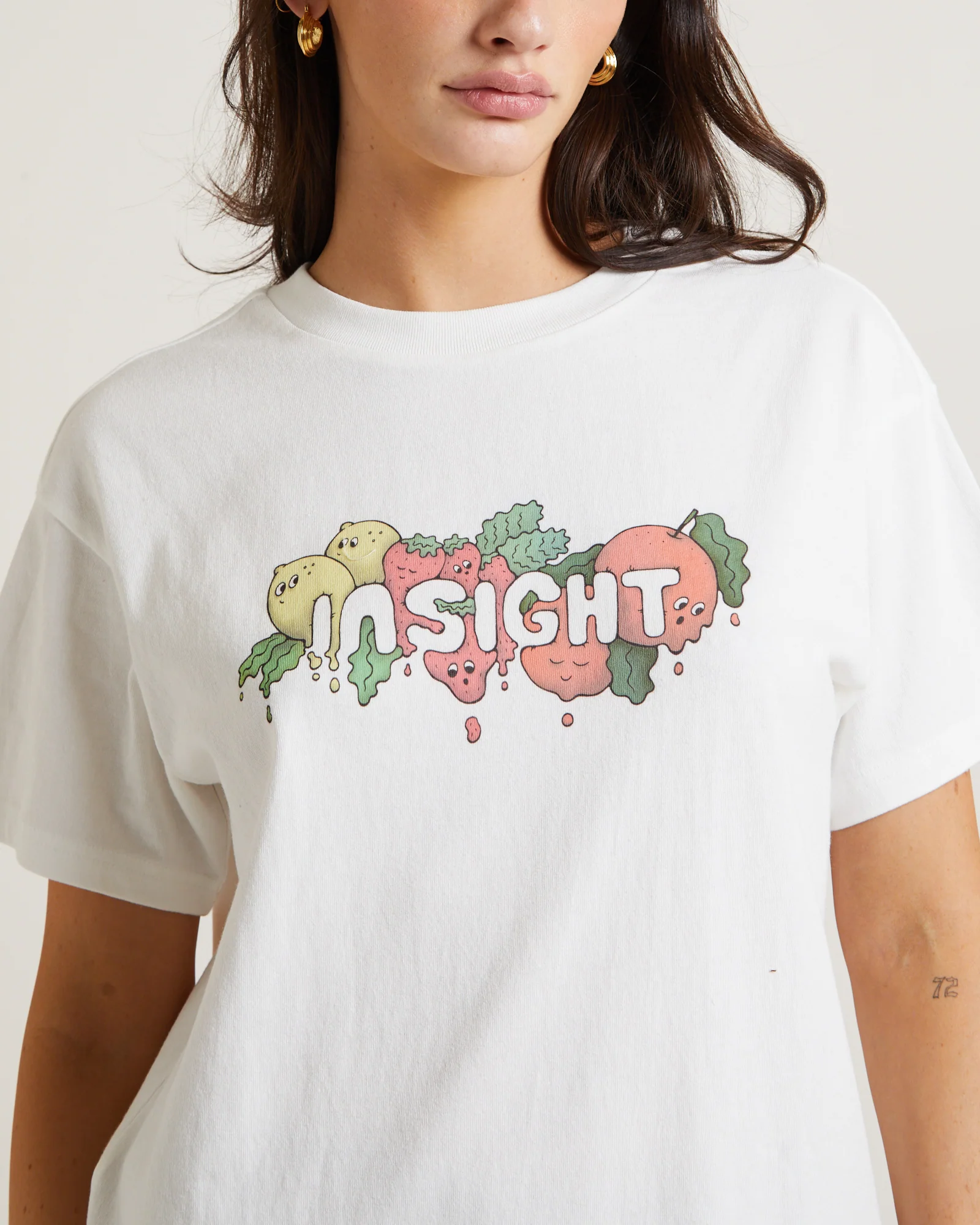 Tutti Frutti Boyfriend T-Shirt in Vintage White - Image 5