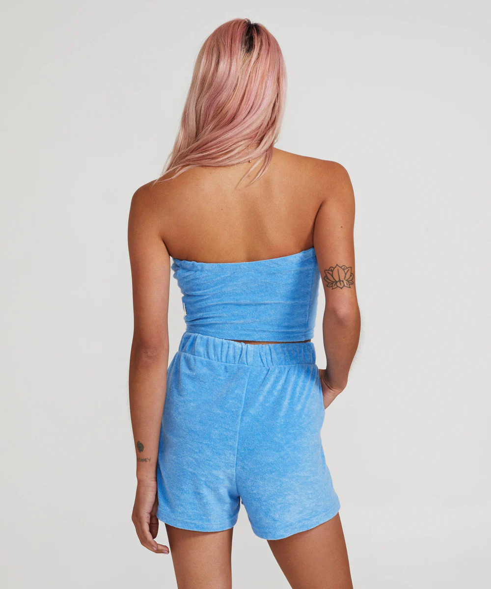 Tyler Towelling Tube Top Blue - Image 2