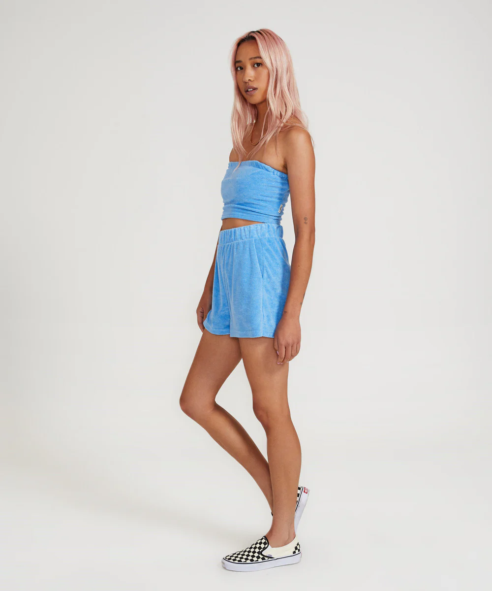 Tyler Towelling Tube Top Blue - Image 4