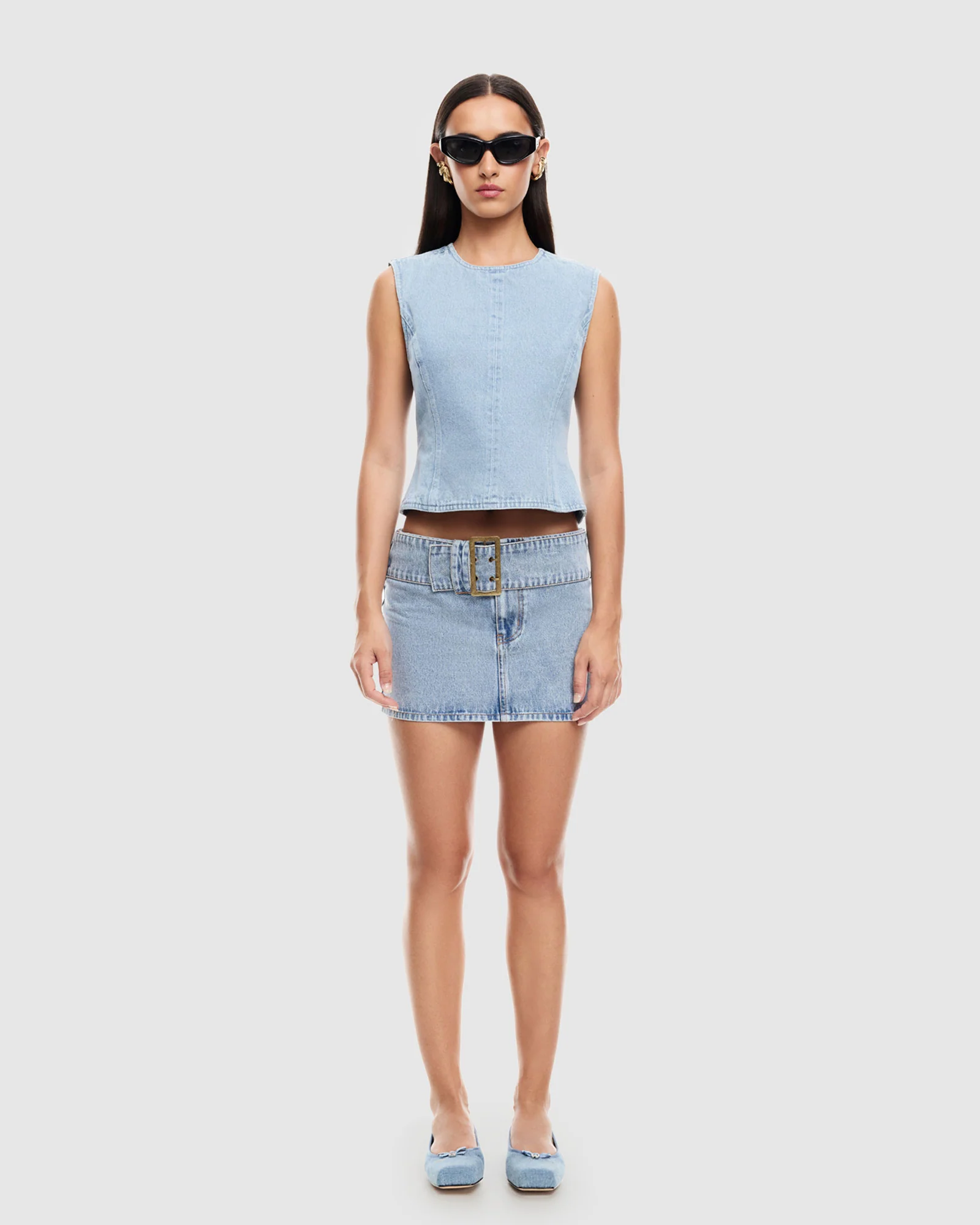 Uma Mini Denim Skirt - Image 3