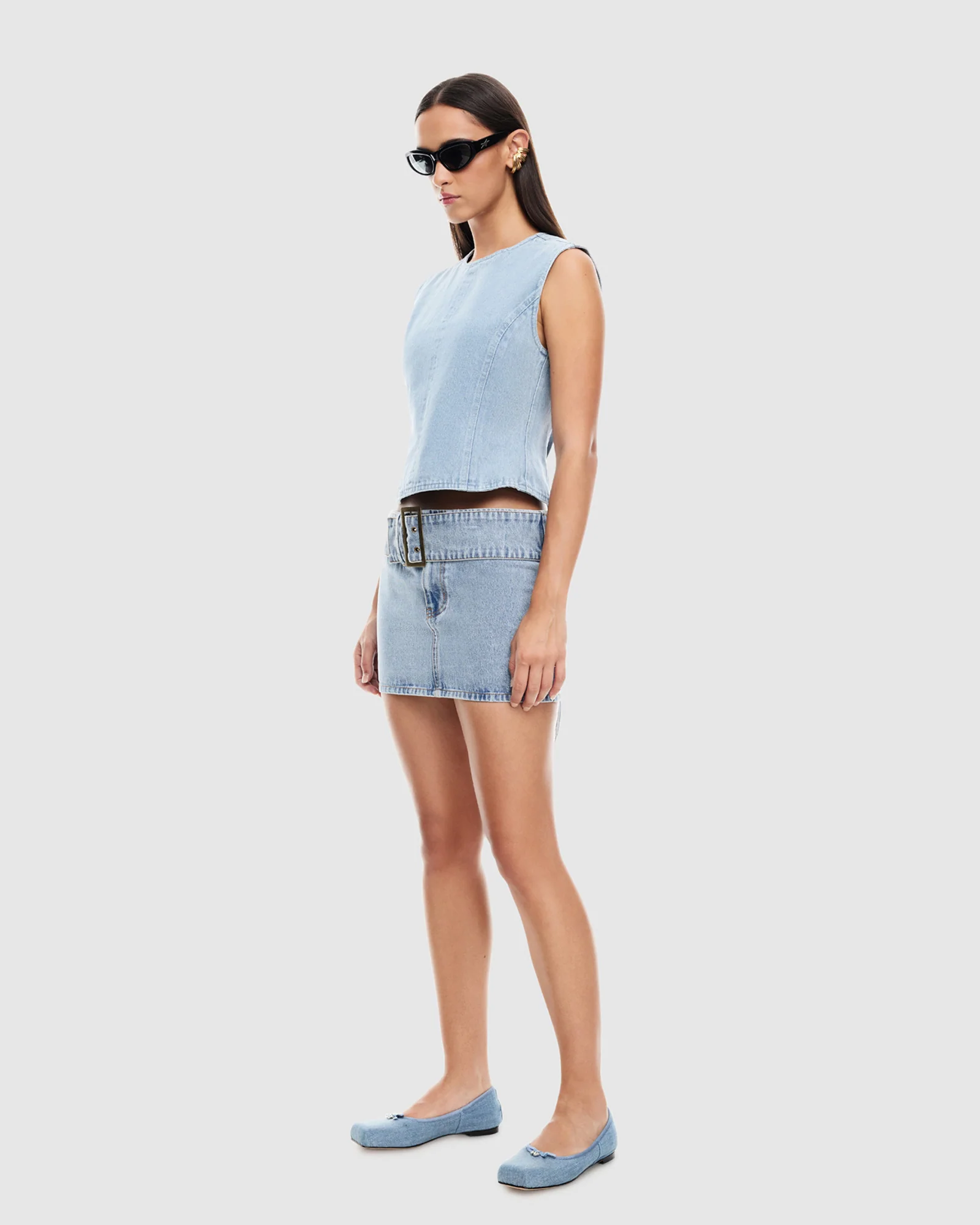 Uma Mini Denim Skirt - Image 4