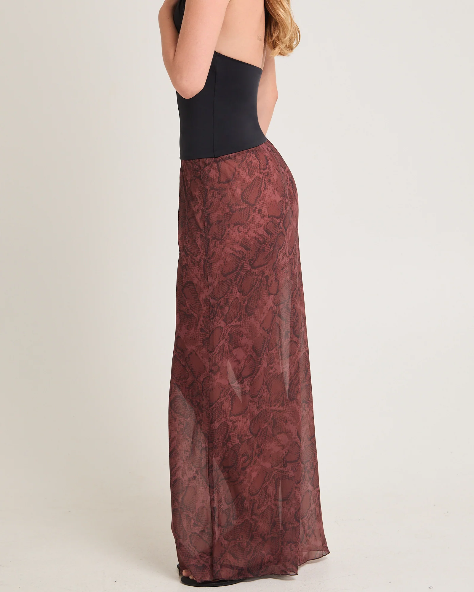 Umah Snake Sheer Maxi Skirt - Image 4