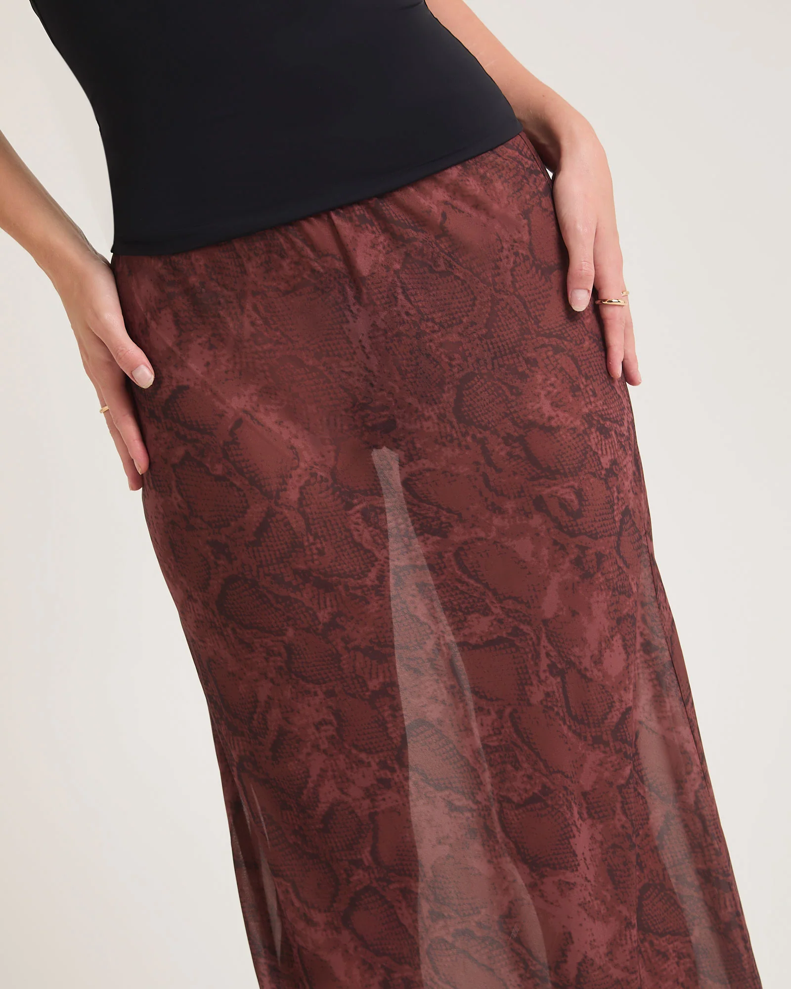 Umah Snake Sheer Maxi Skirt - Image 5