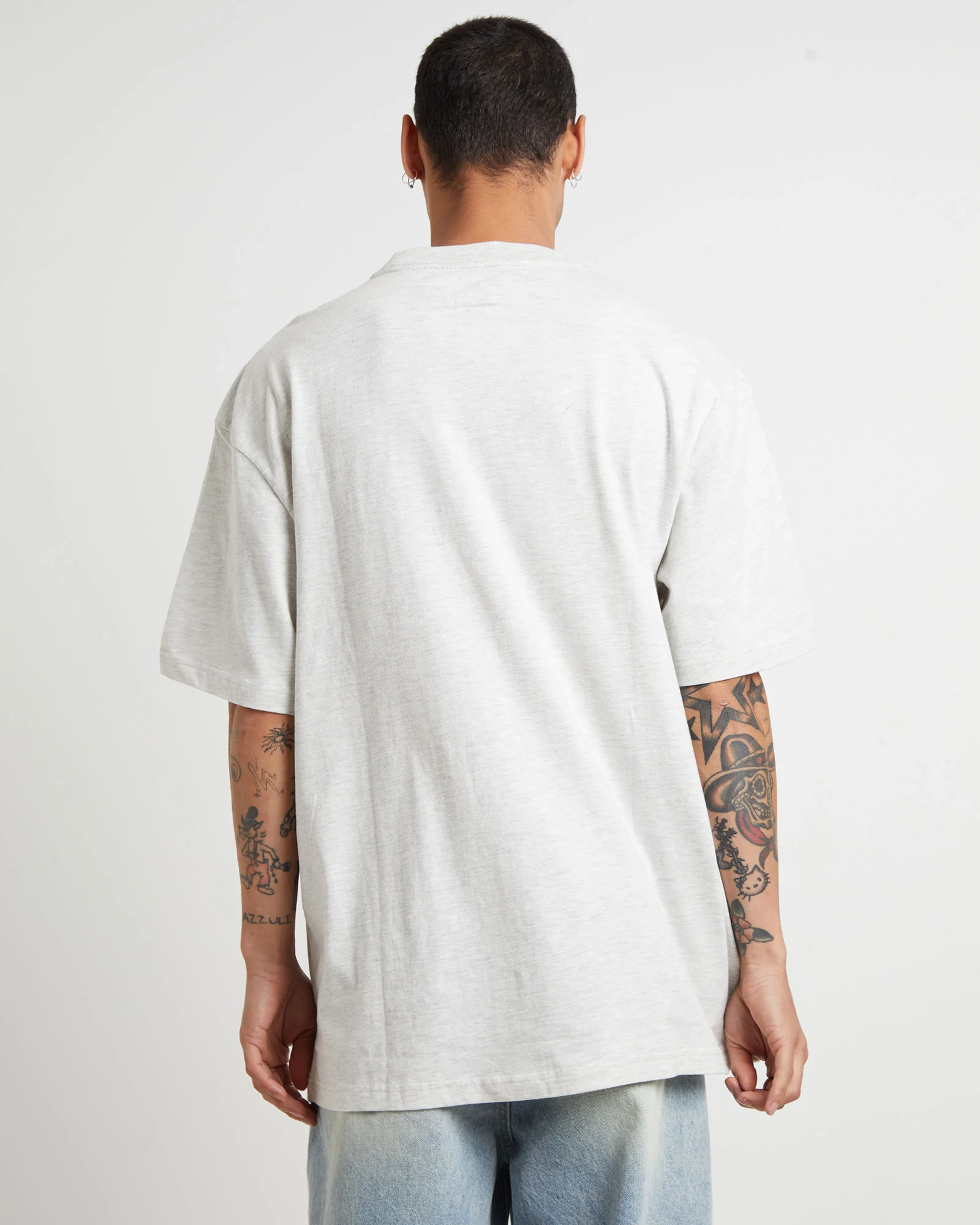 Underscore Hornets Short Sleeve T-Shirt in Silver Marle - Image 2