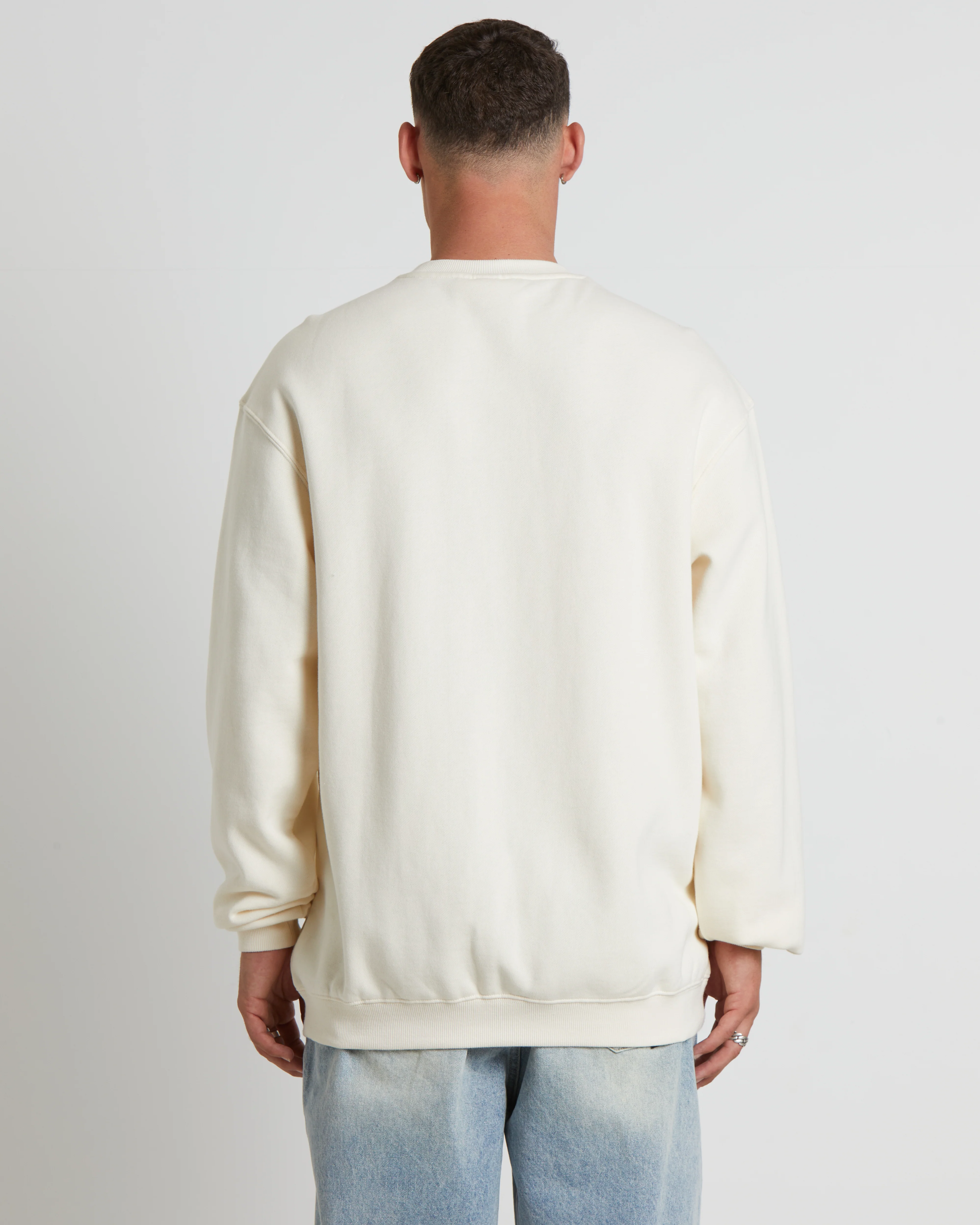 Underscore Milwaukee Bucks Crewneck Jumper in Unbleached White - Image 2