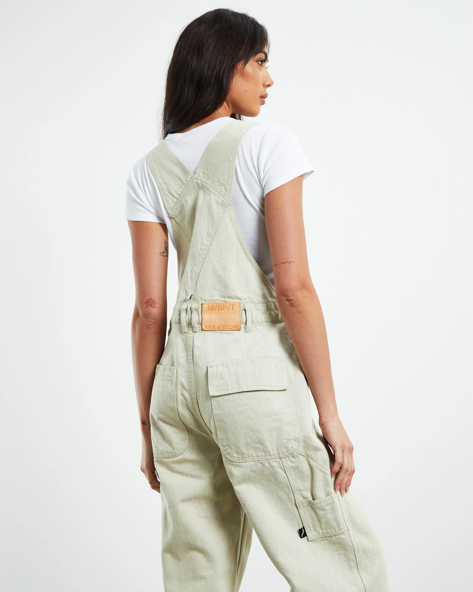 Unisex Makers Overalls Mellow Ecru - Image 5