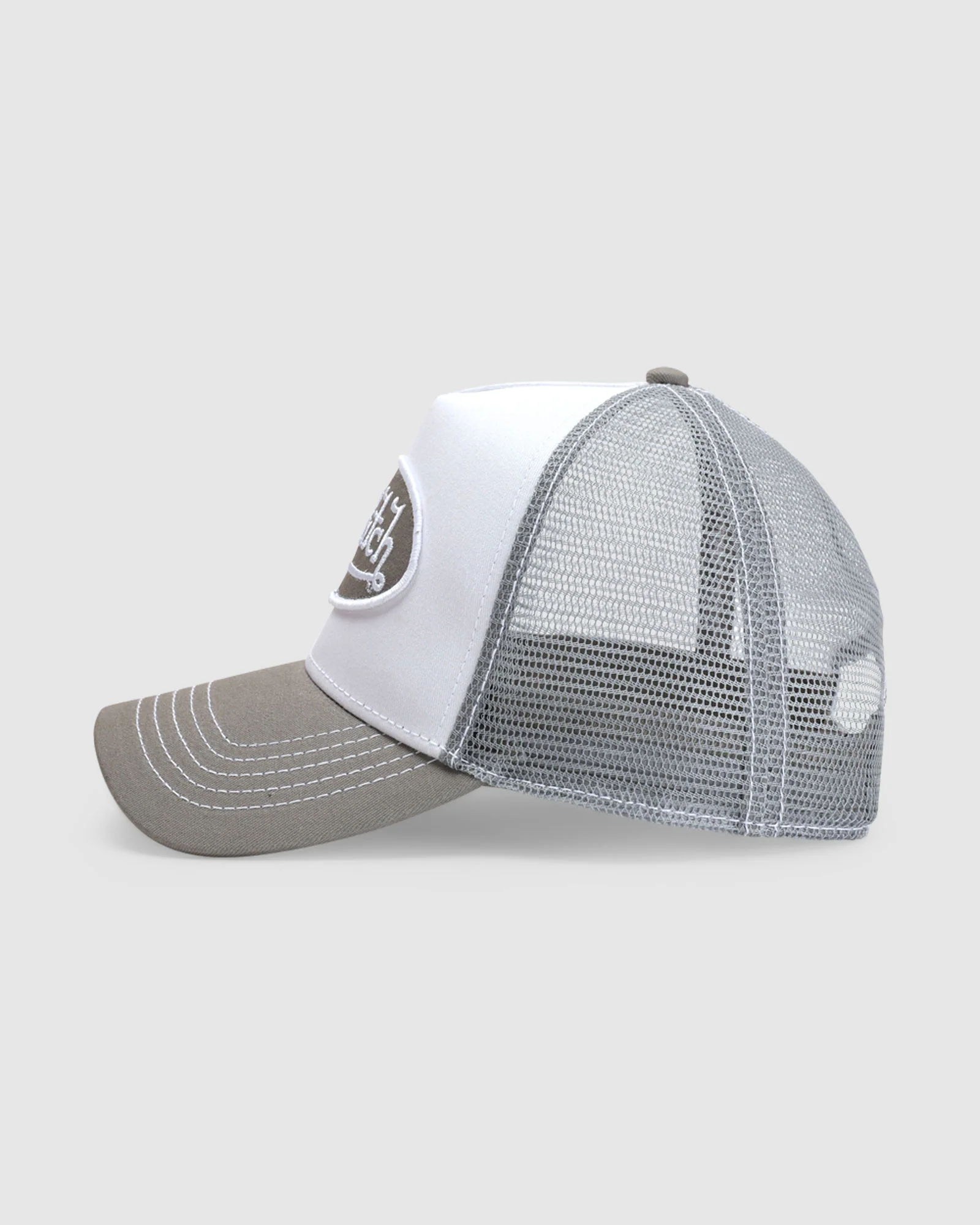 Unisex Trucker Hat Grey/White - Image 3