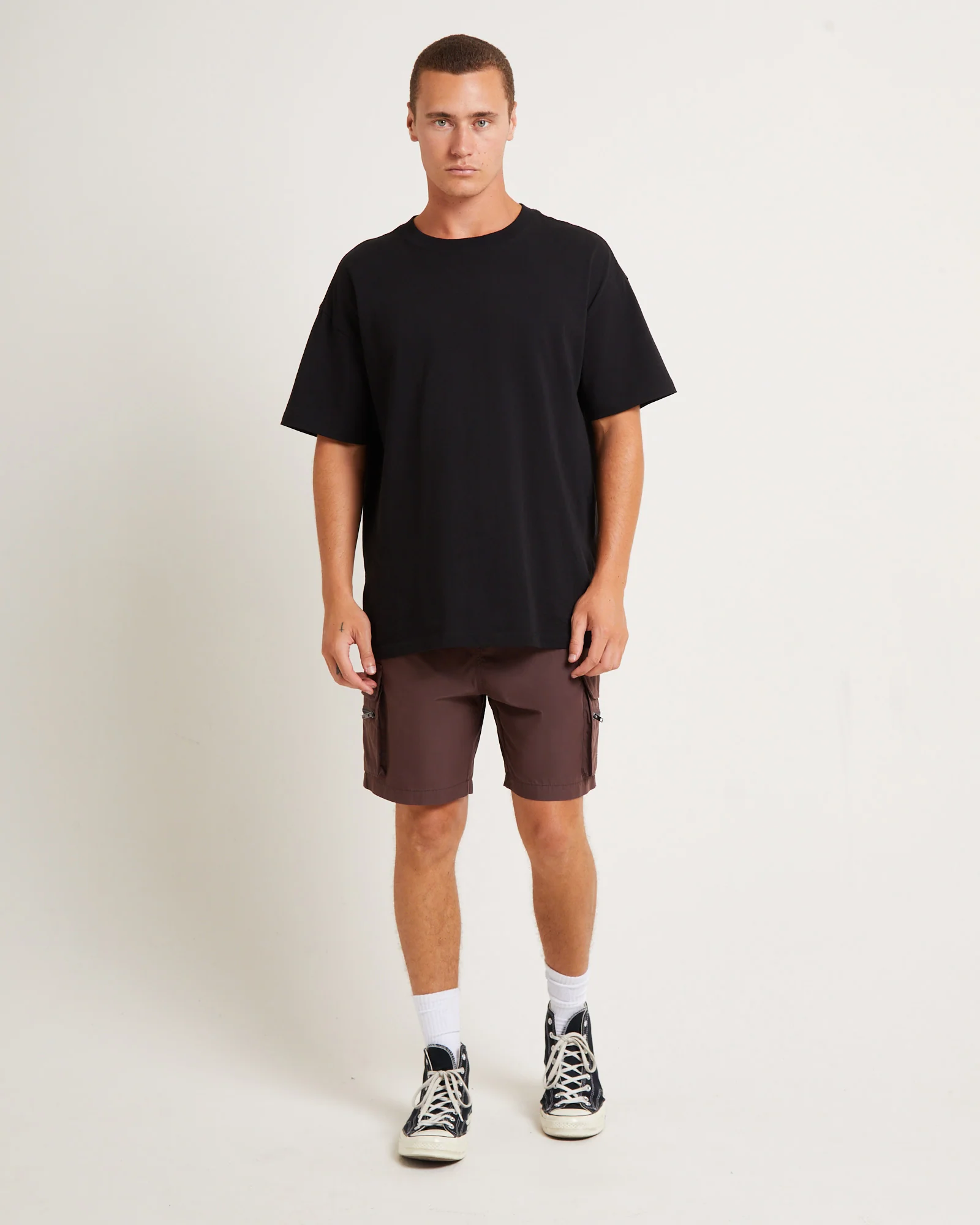 Utility Shorts in Umber Brown - Image 2
