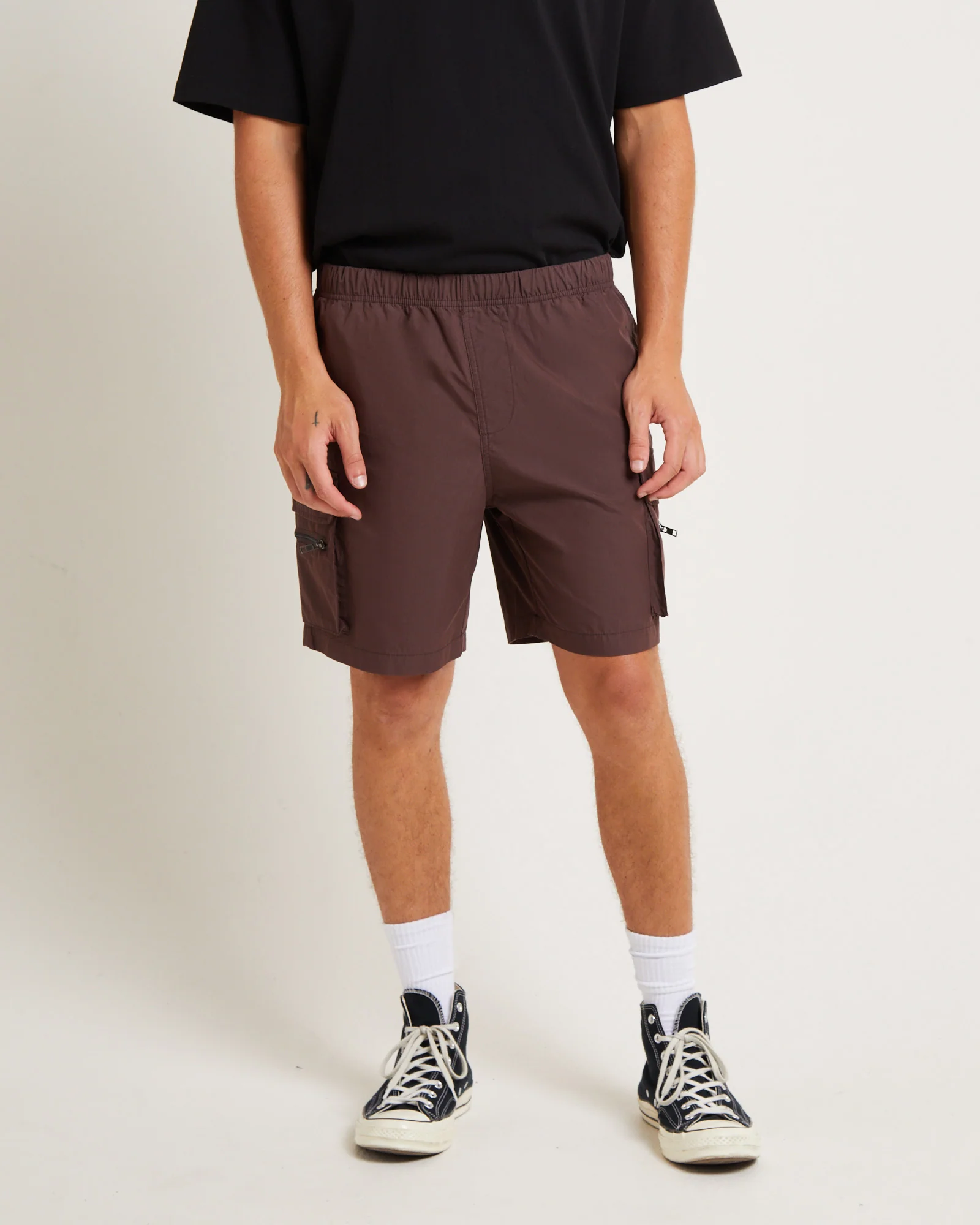 Utility Shorts in Umber Brown - Image 4