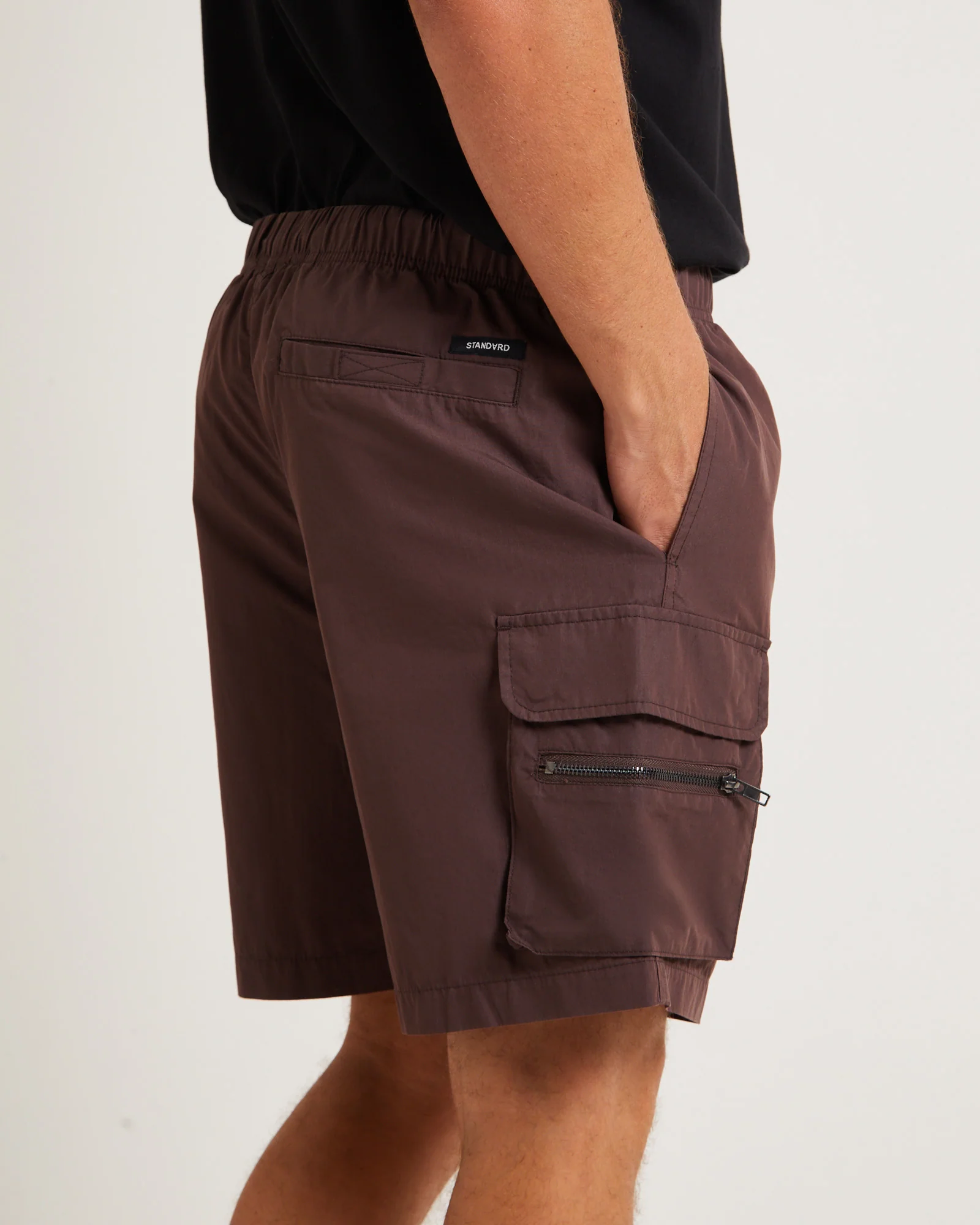 Utility Shorts in Umber Brown - Image 6