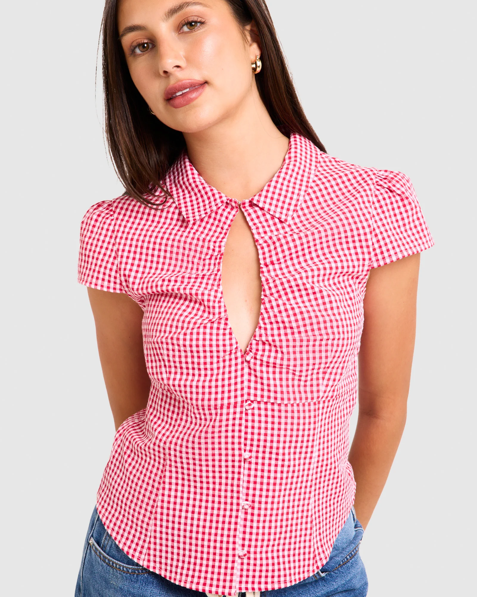 Valeria Keyhole Shirt - Image 5