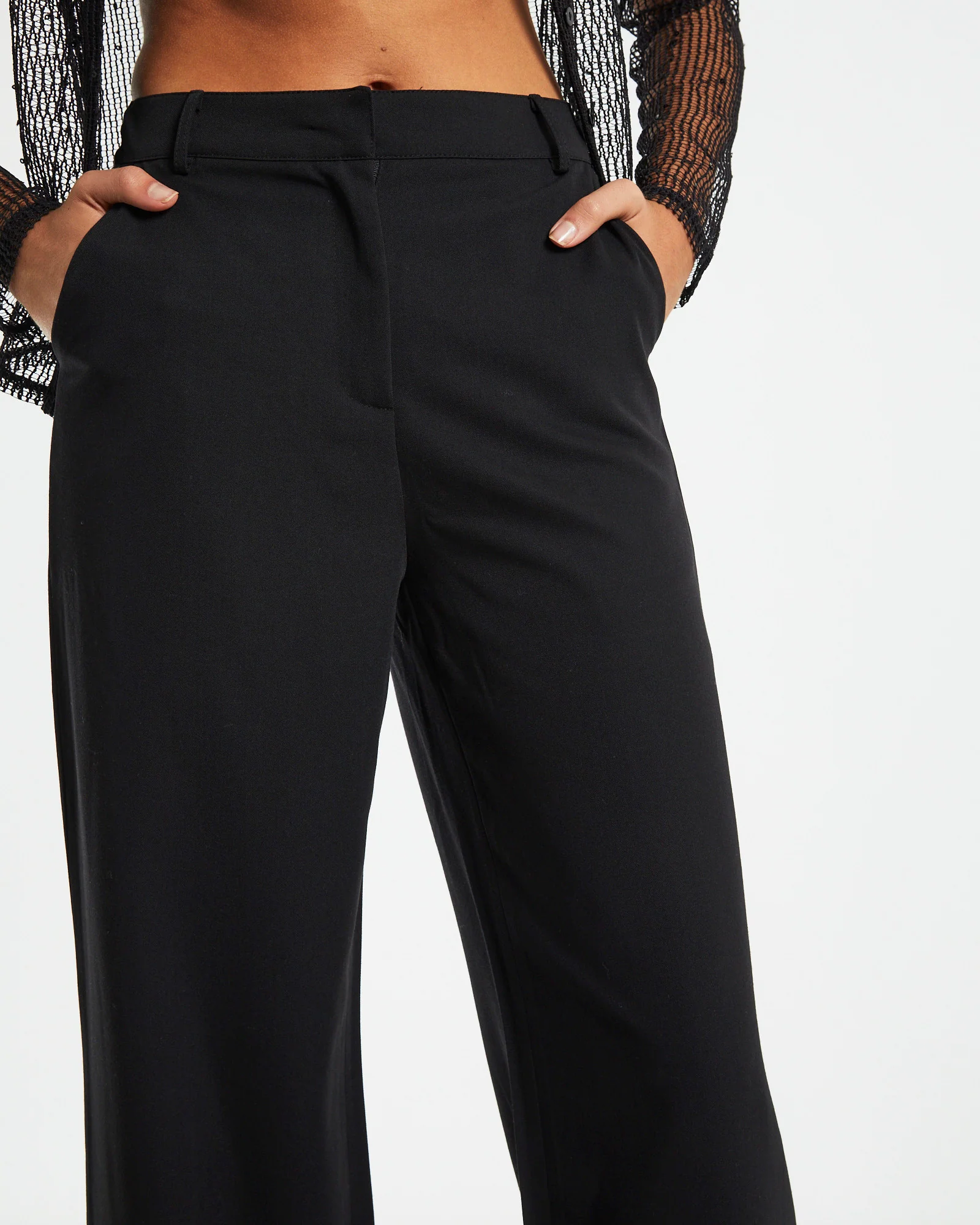 Valerie Straight Leg Suit Pants in Black - Image 5
