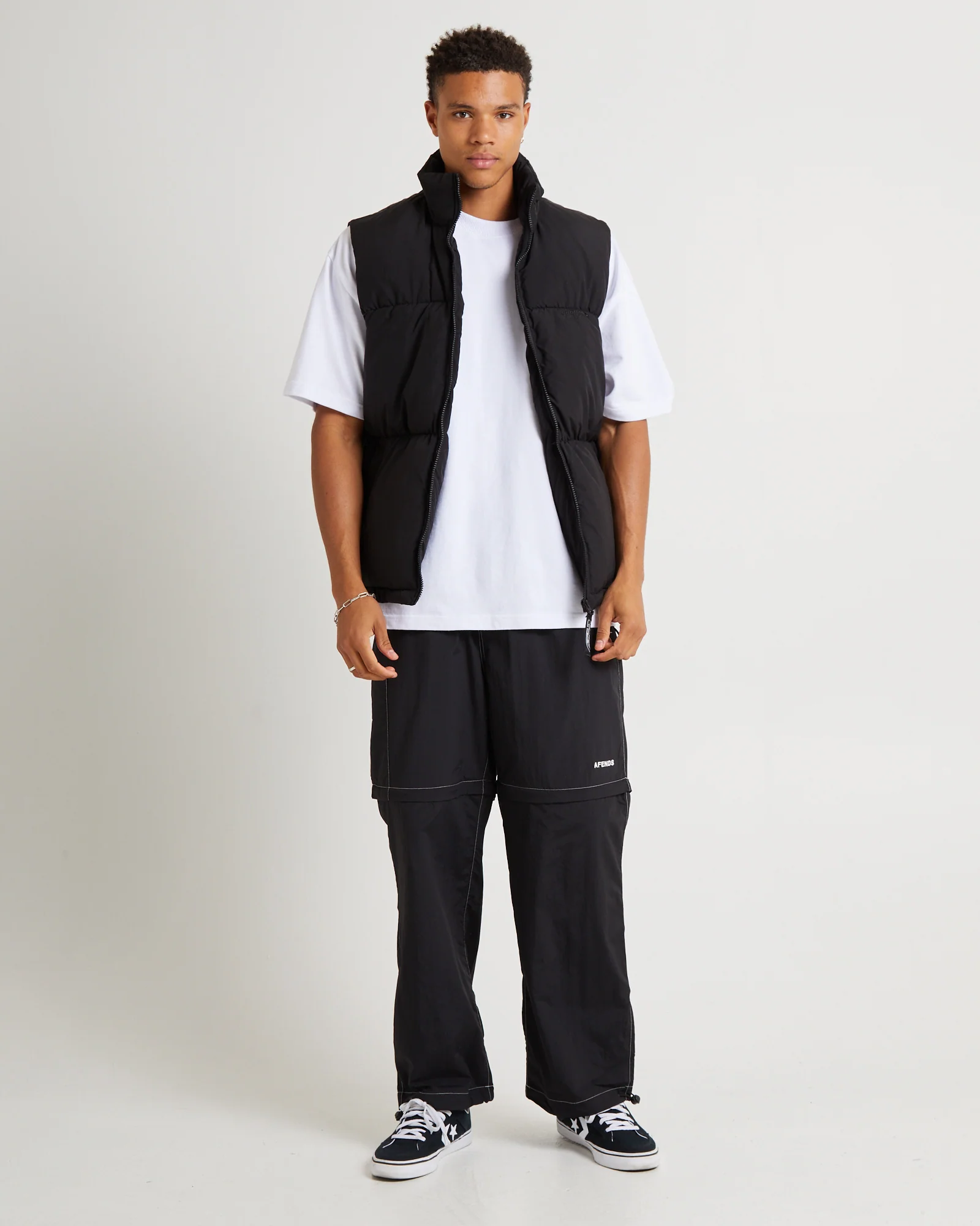 Valley Recycled Zip Off Spray Pants Black - Image 3