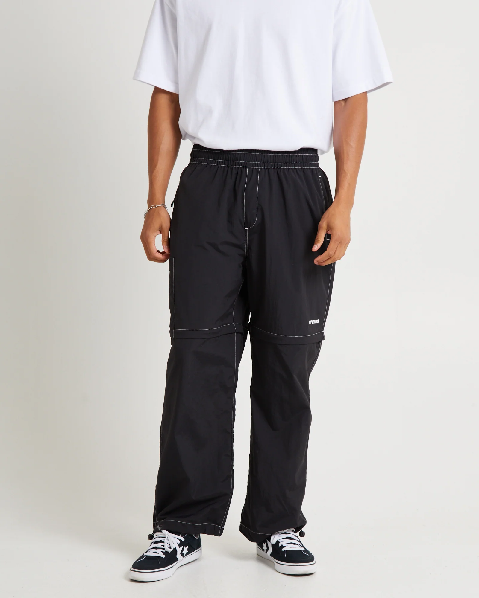 Valley Recycled Zip Off Spray Pants Black - Image 4