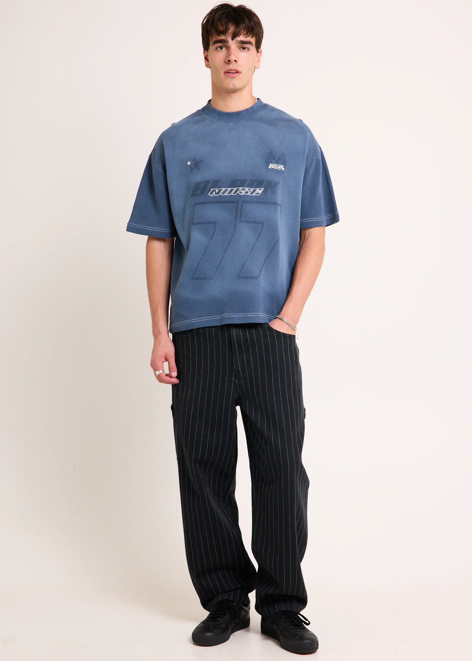 Varsity Waffle Crop T-Shirt - Image 3