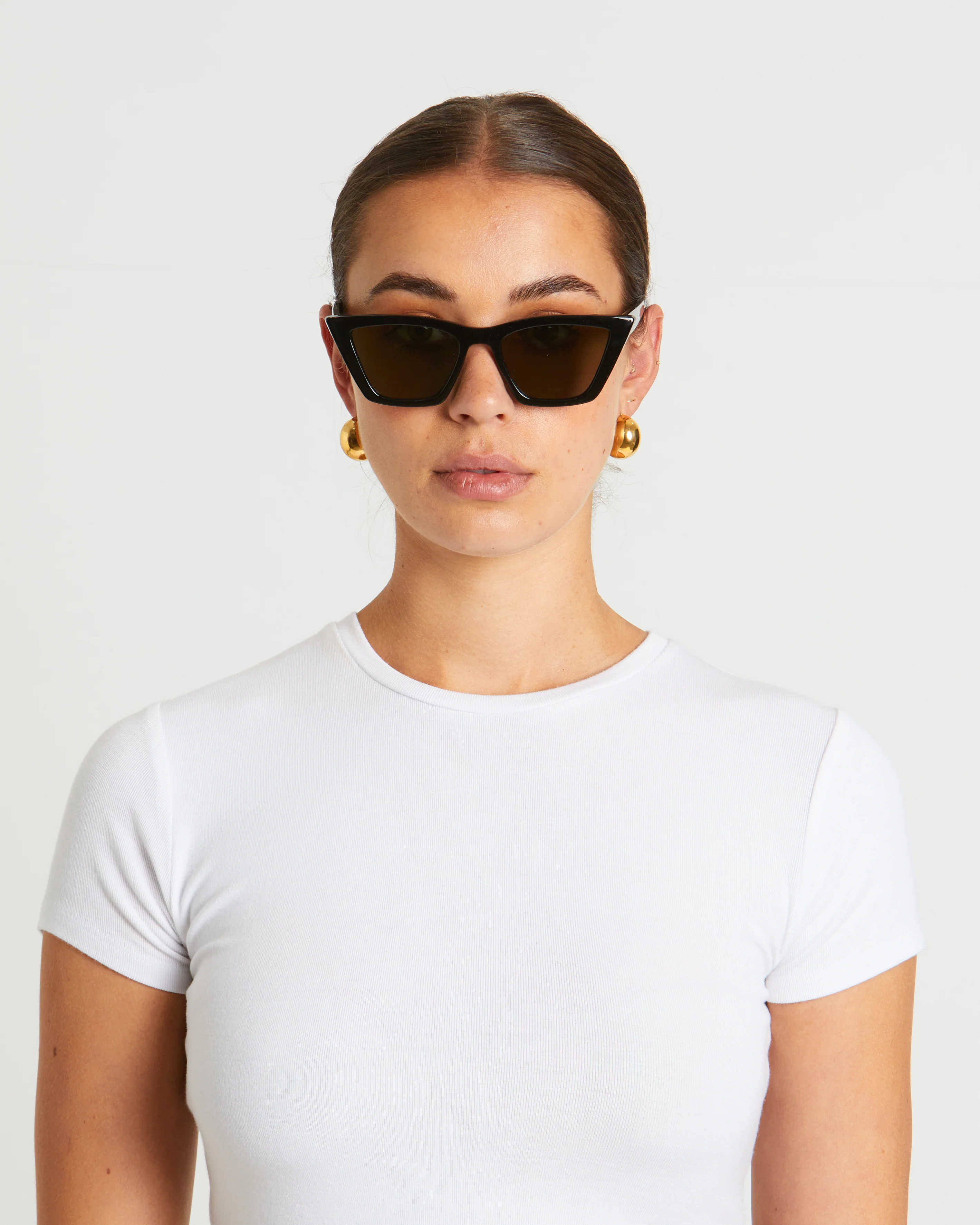Velodrome Sunglasses in Black/Khaki Mono - Image 2