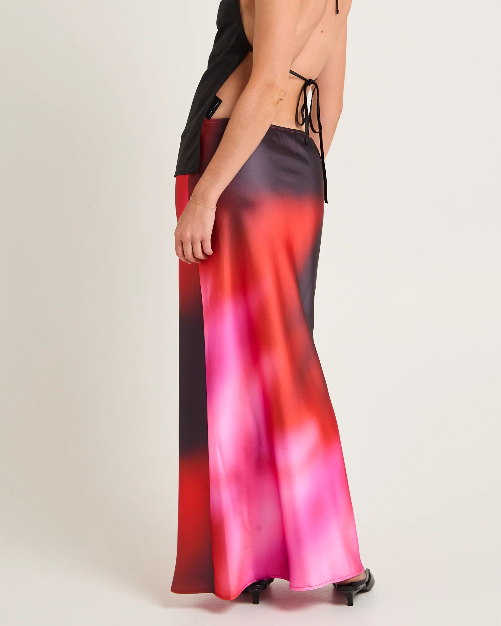 Vila Ombre Slip Maxi Skirt - Image 2
