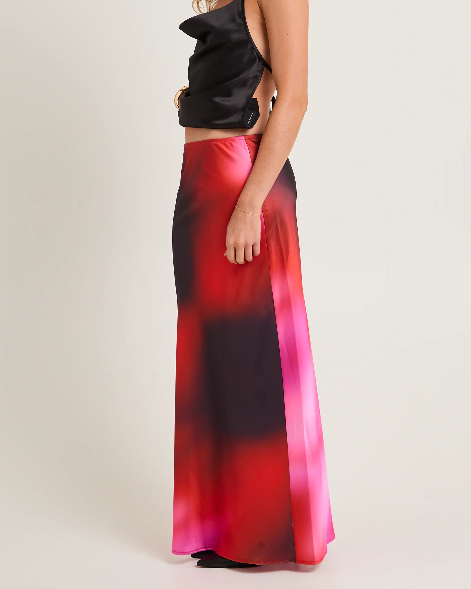 Vila Ombre Slip Maxi Skirt - Image 4