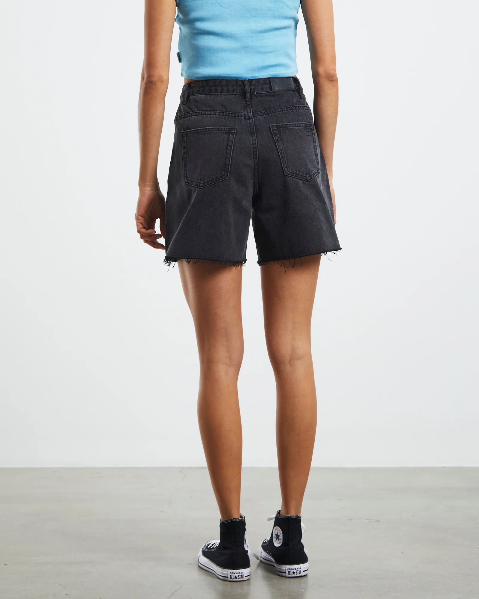 Vinnie Vintage Denim Shorts After Dark Black - Image 2