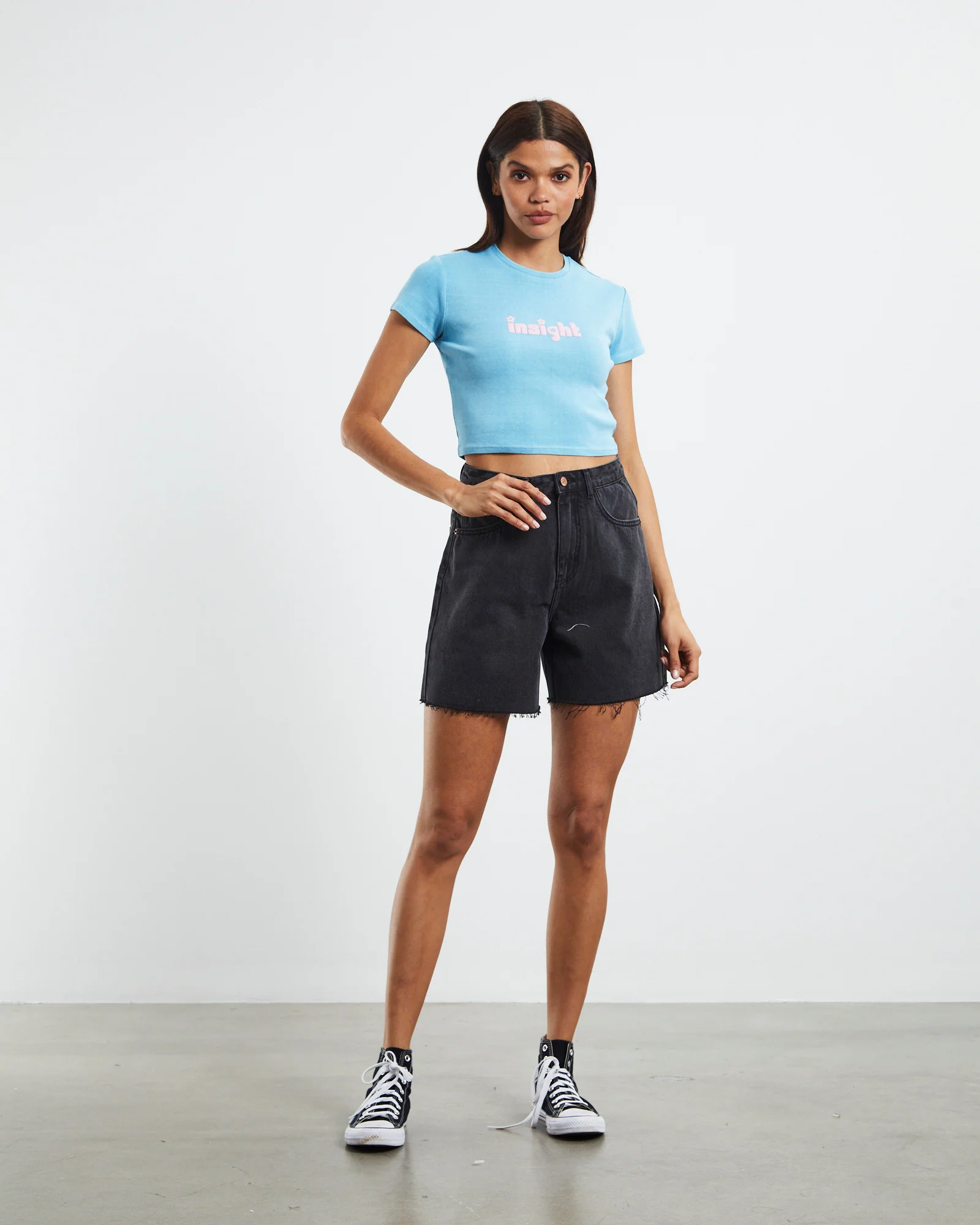 Vinnie Vintage Denim Shorts After Dark Black - Image 4