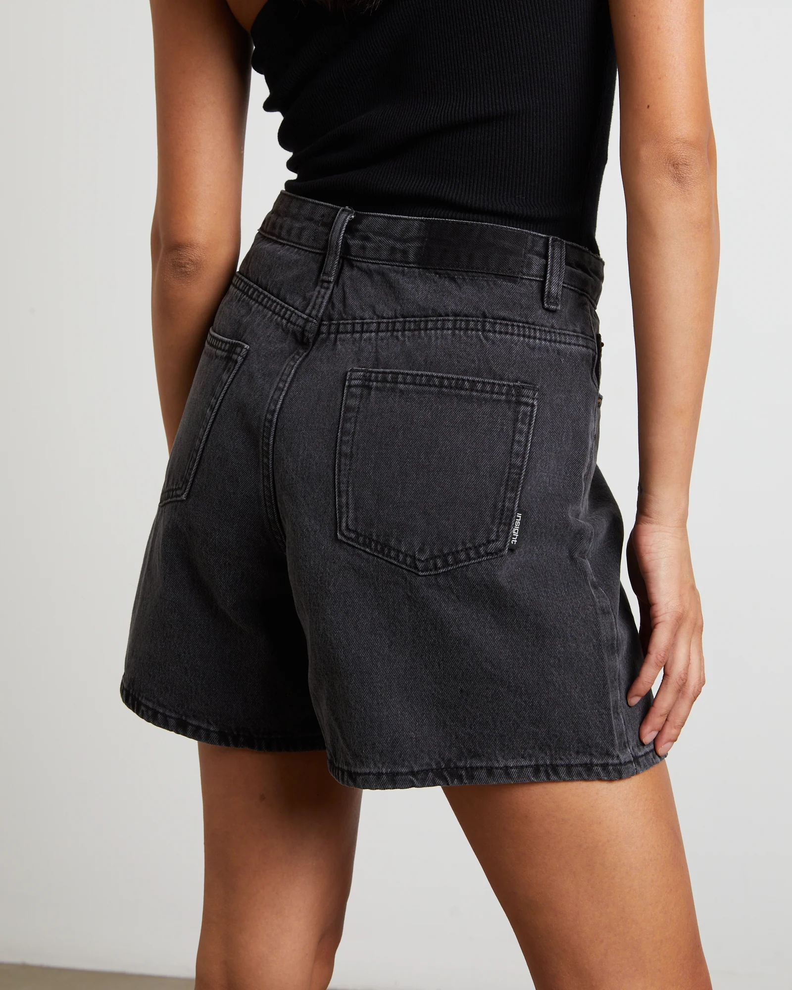 Vinnie Vintage Denim Shorts in Afters Black - Image 5
