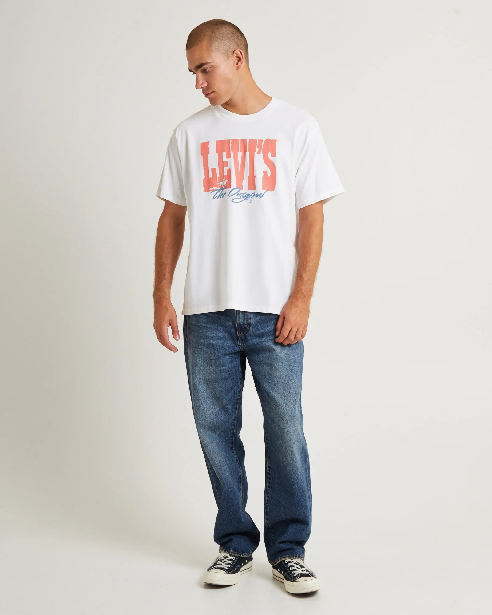 Vintage Fit Graphic T-Shirt White - Image 3