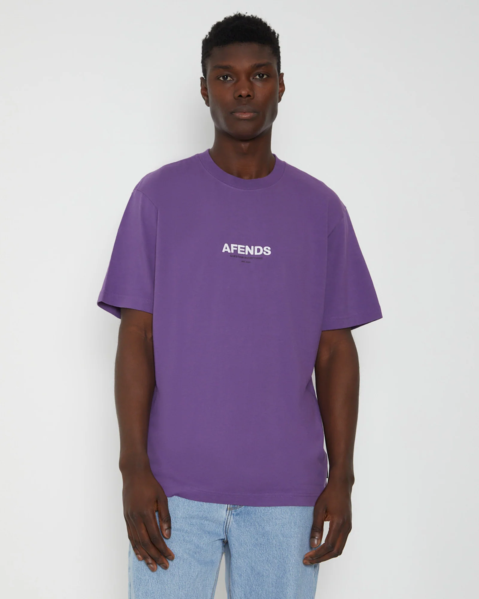 Vinyl Retro Fit Short Sleeve T-Shirt in Faded Purple - Image 5