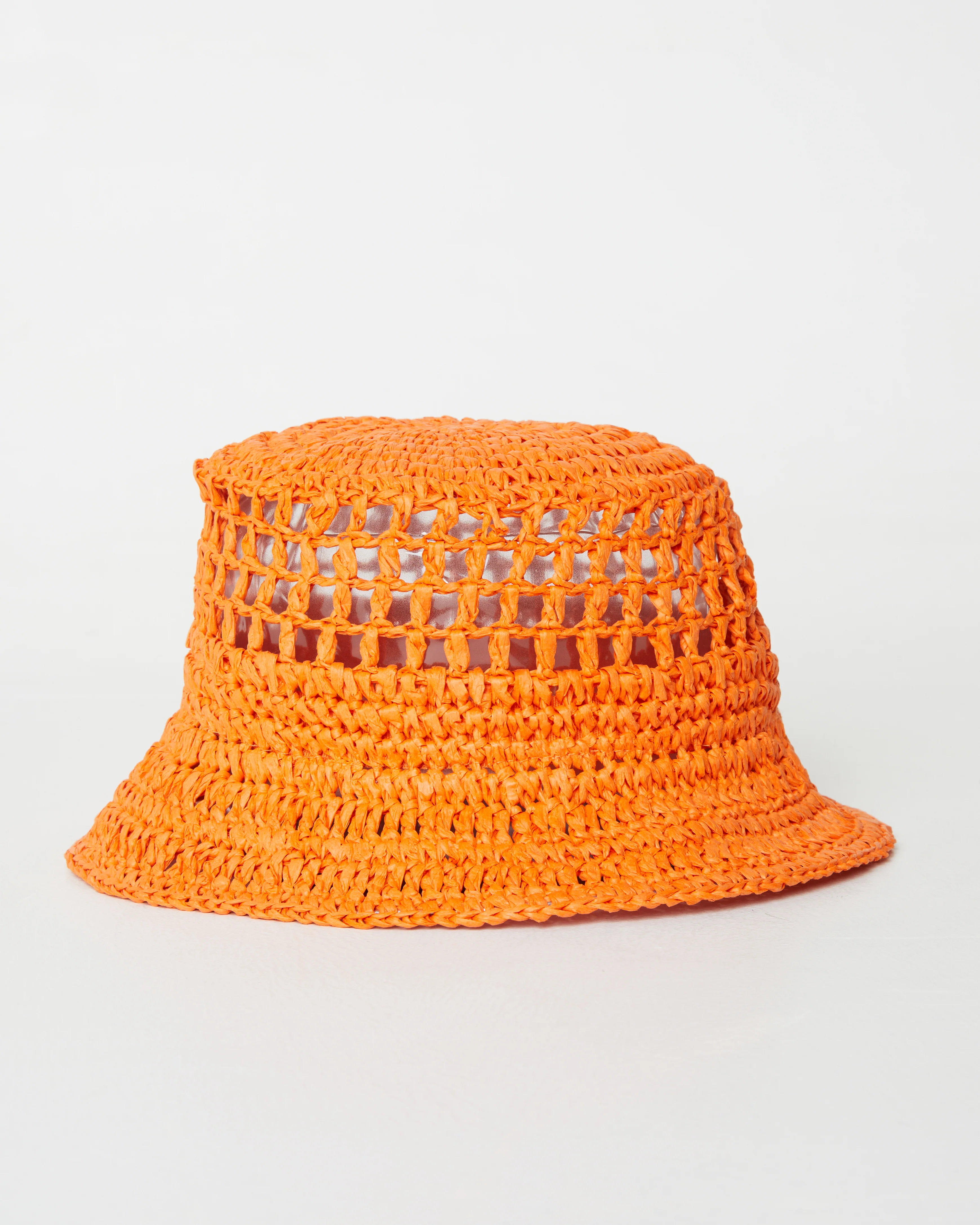 Vista Straw Bucket Hat in Orange - Image 2