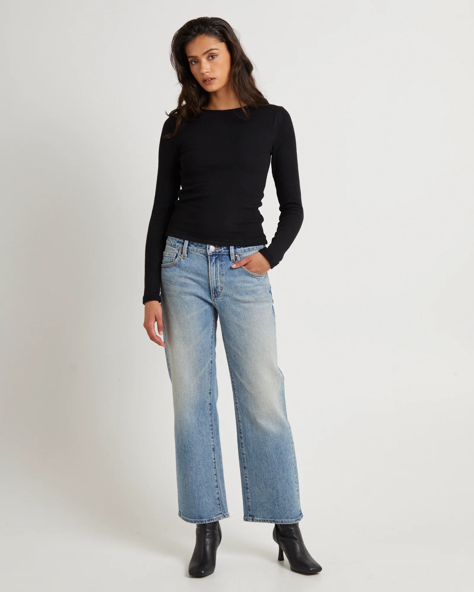 Vivi Long Sleeve Top Black - Image 3