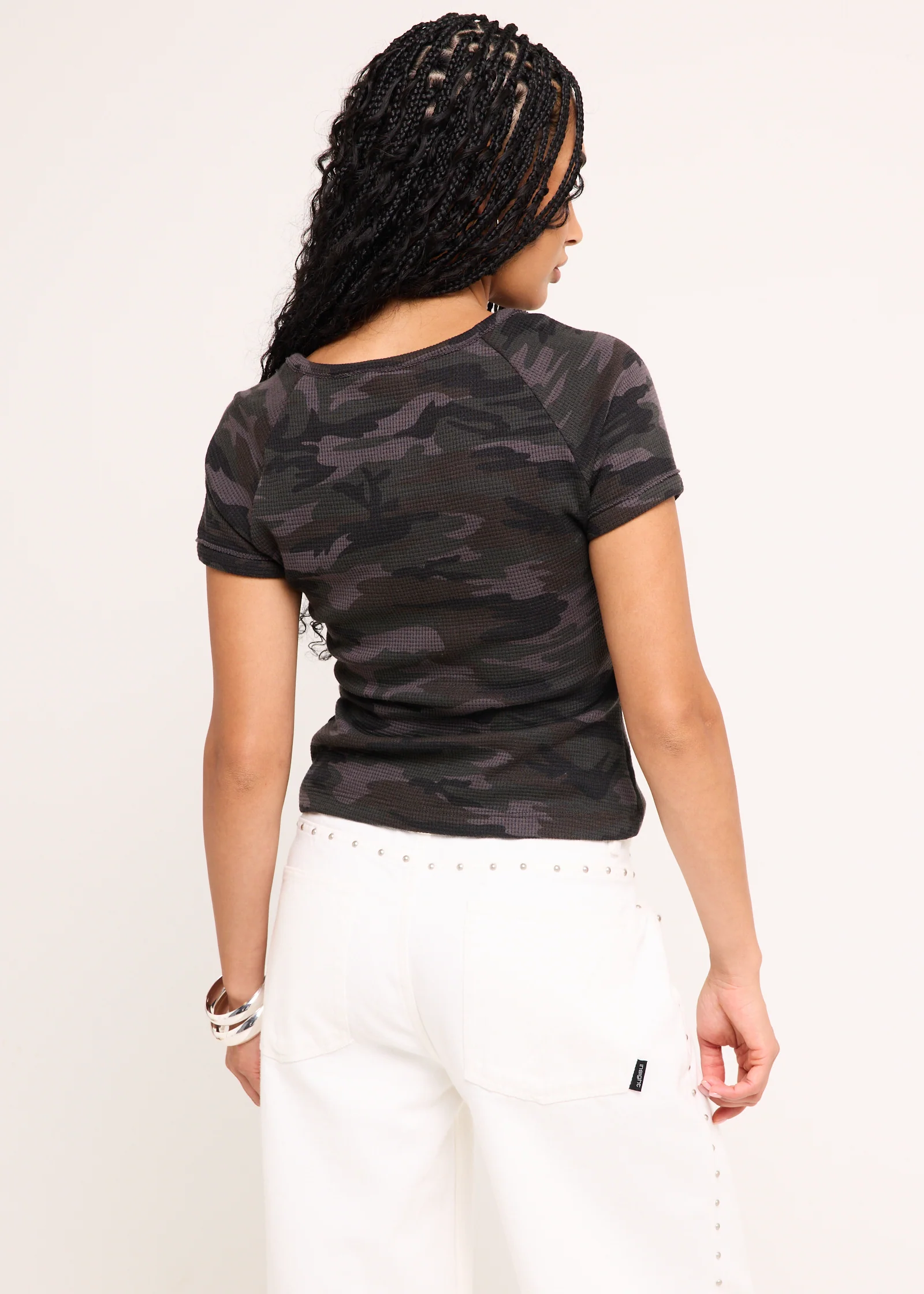 Waffle Camo Henley T-Shirt - Image 2